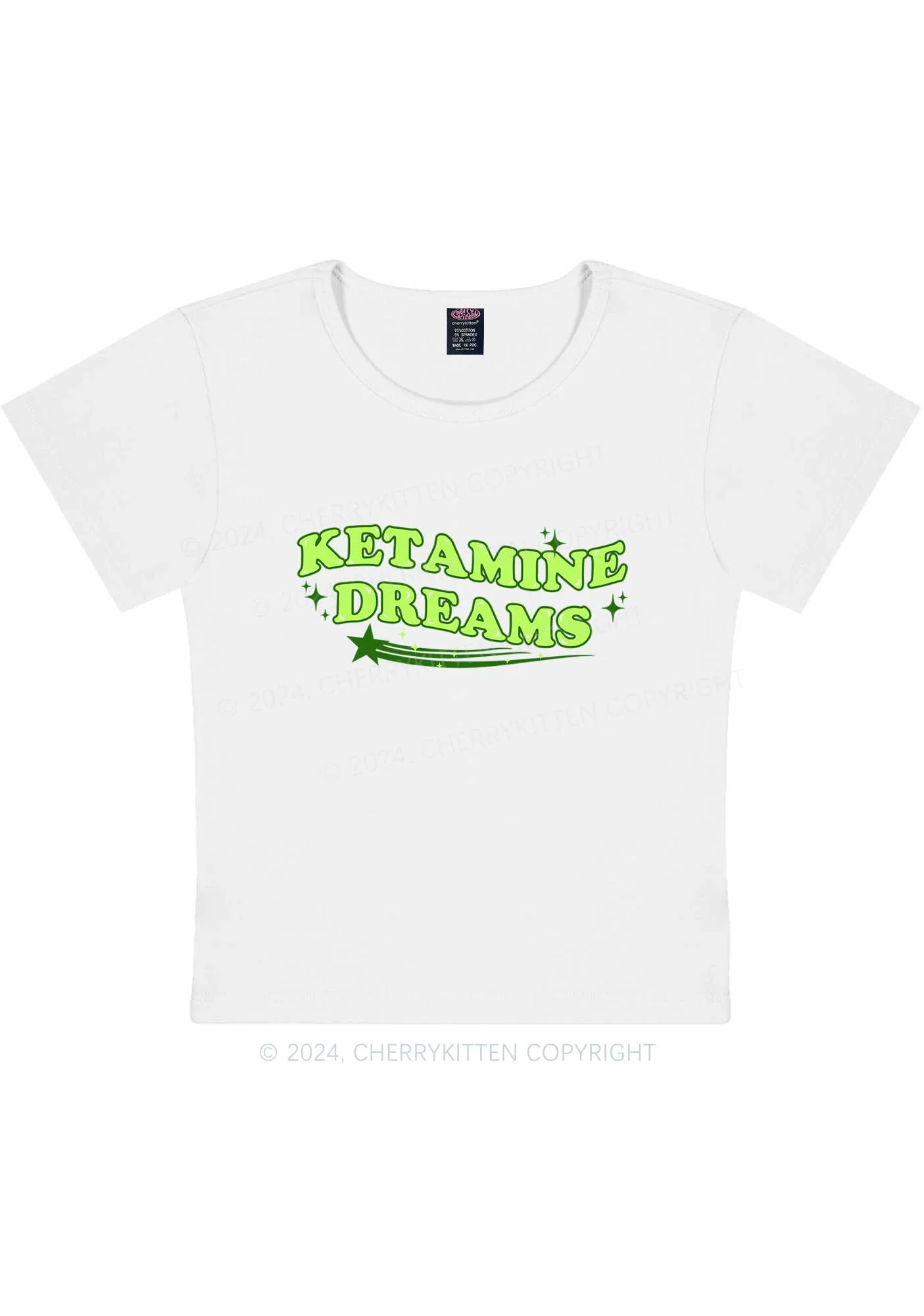 K Dreams Star Y2K Baby Tee Cherrykitten - Image 5