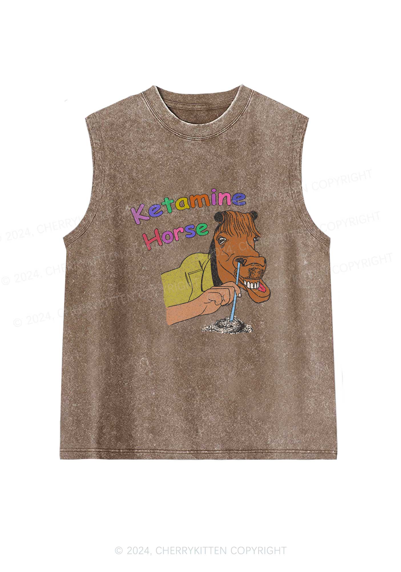 K Horse Y2K Washed Tank Cherrykitten - Image 6