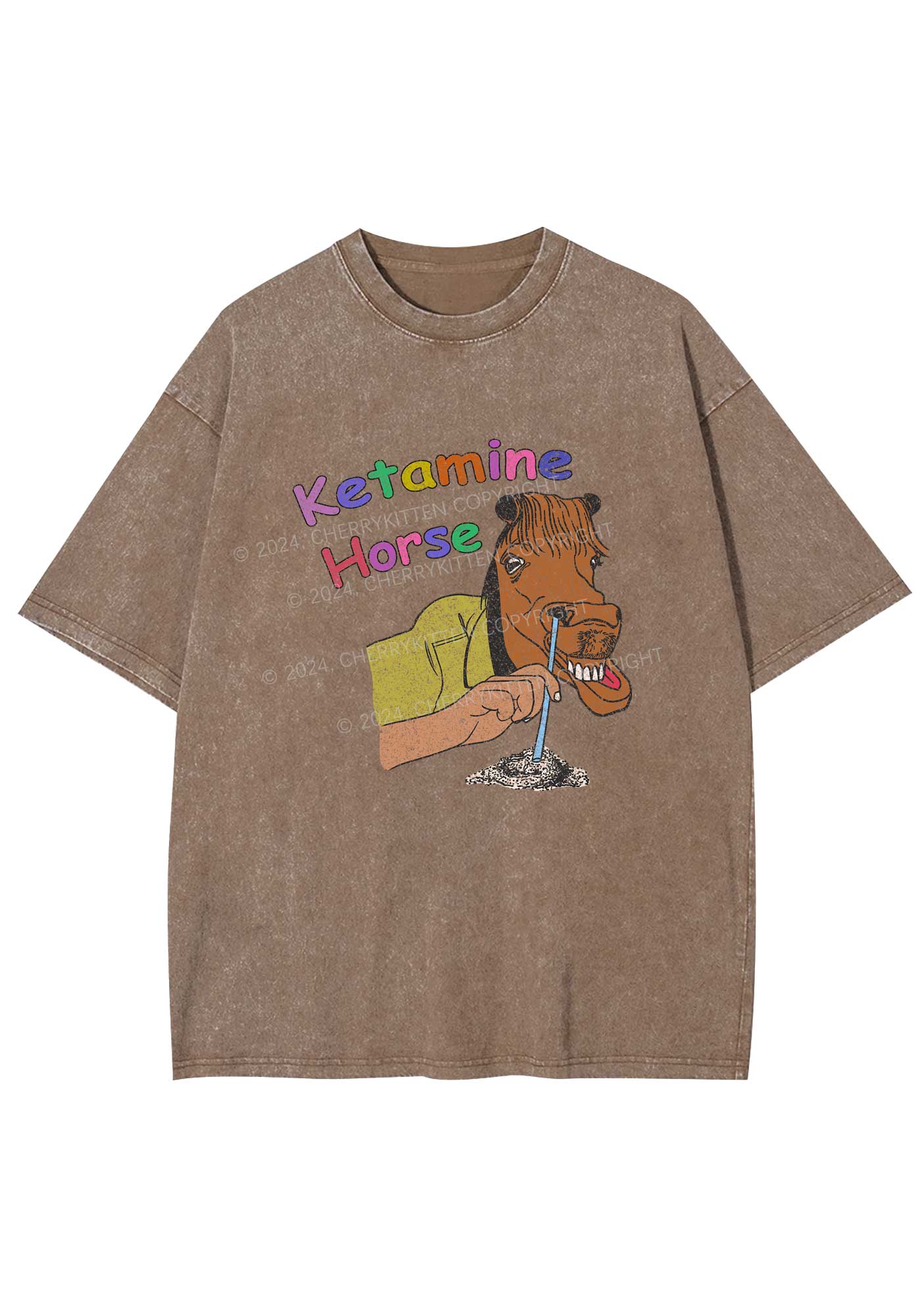 K Horse Y2K Washed Tee Cherrykitten - Image 7