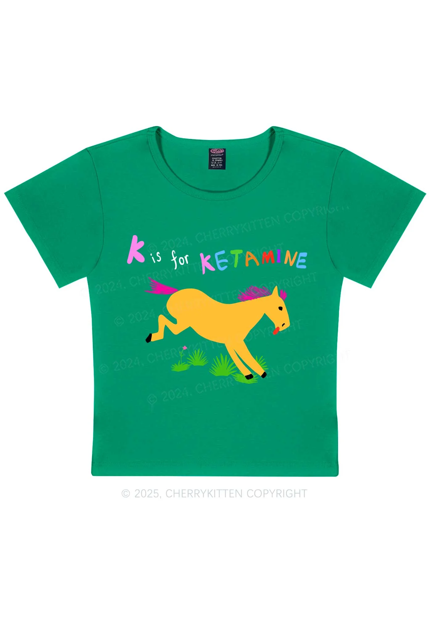 K Is For Pony Y2K Baby Tee Cherrykitten - Image 10