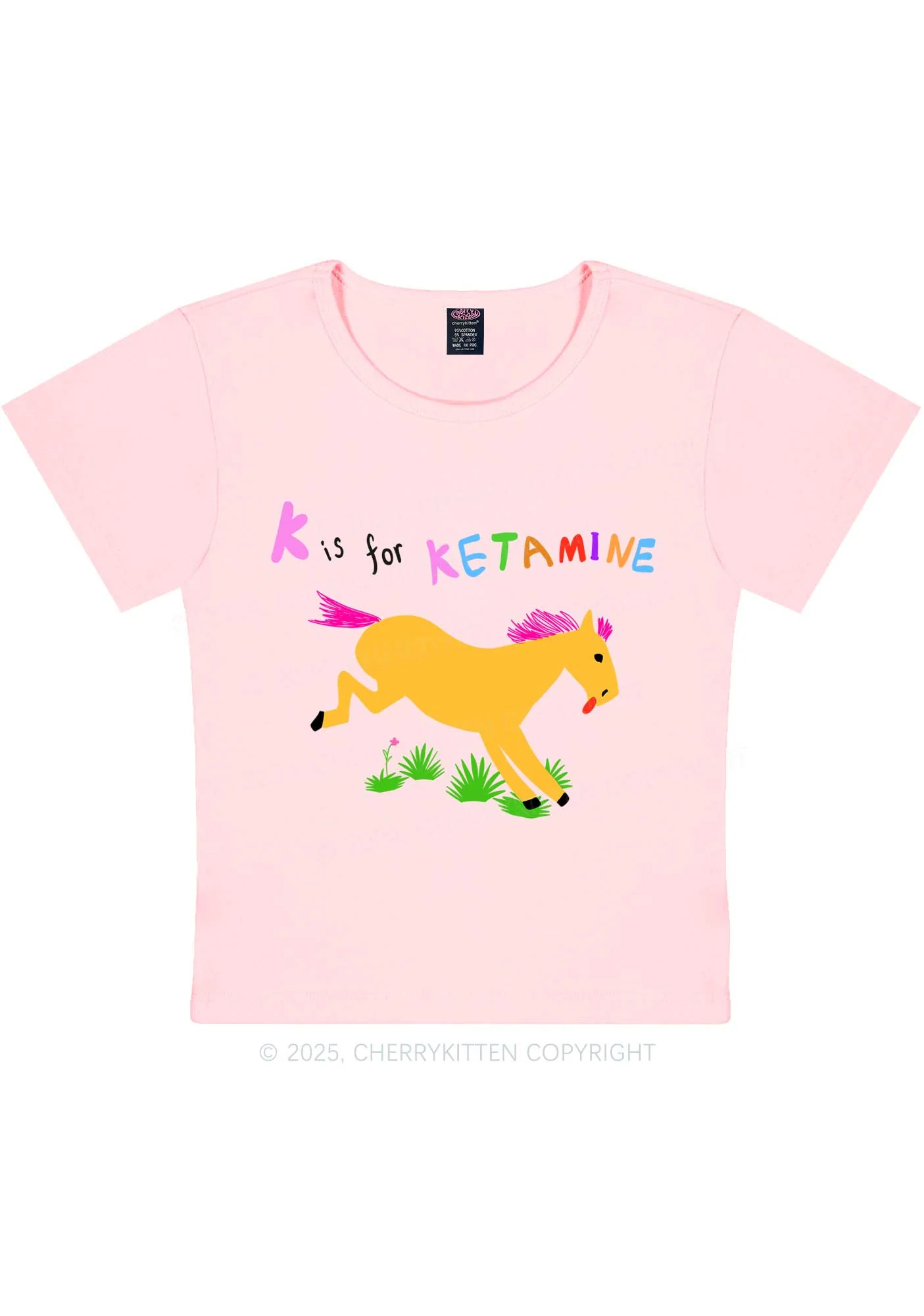 K Is For Pony Y2K Baby Tee Cherrykitten - Image 11