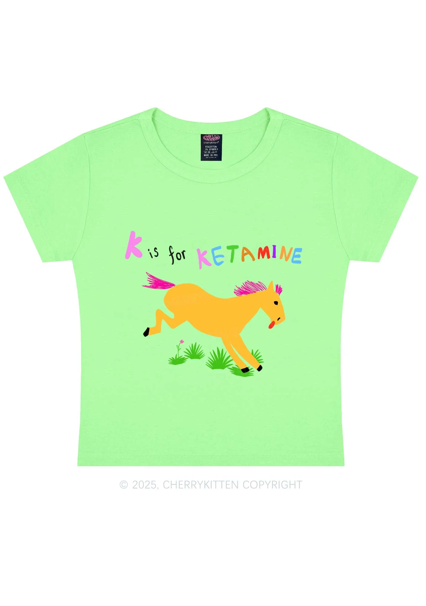 K Is For Pony Y2K Baby Tee Cherrykitten - Image 12
