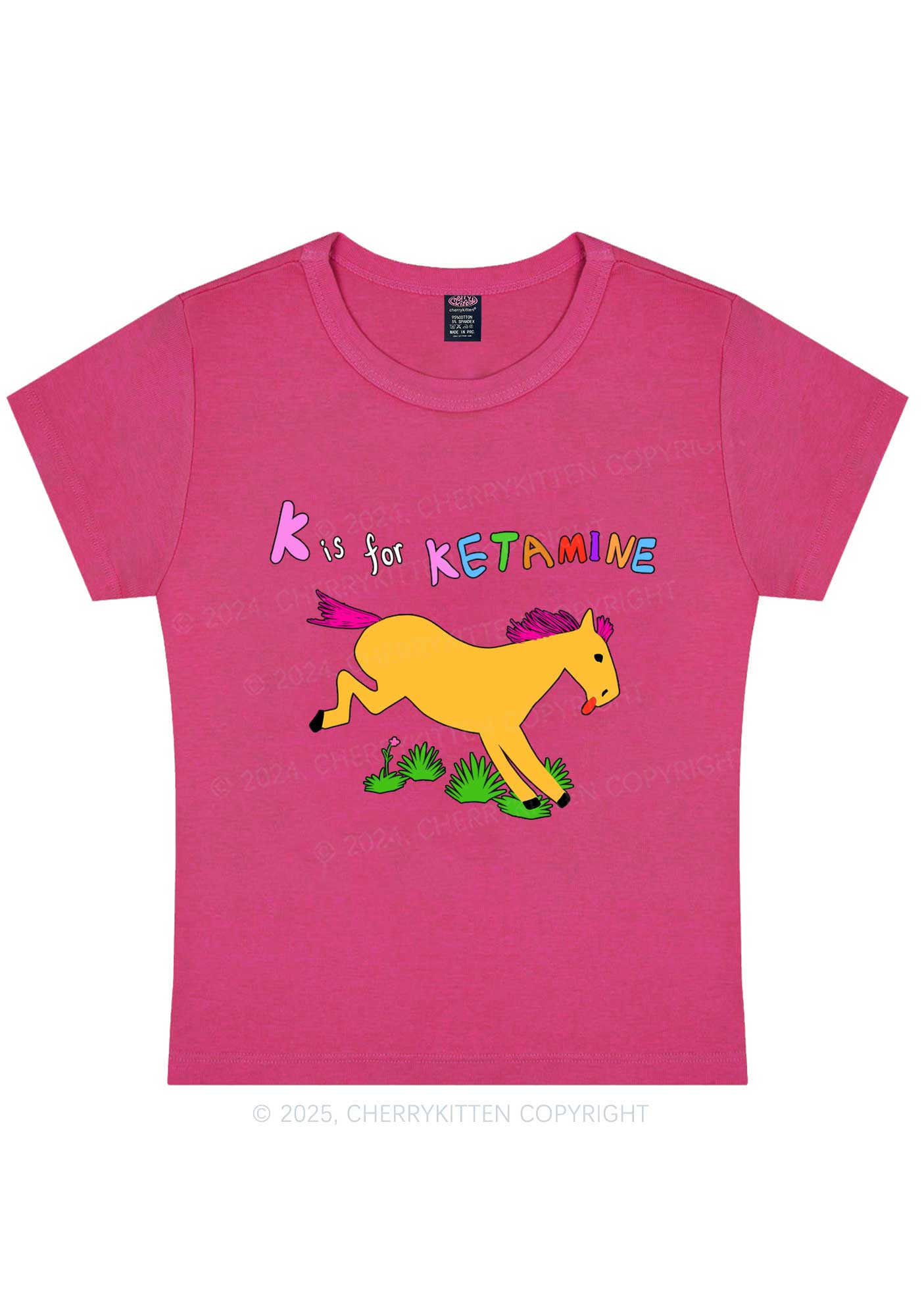 K Is For Pony Y2K Baby Tee Cherrykitten - Image 6