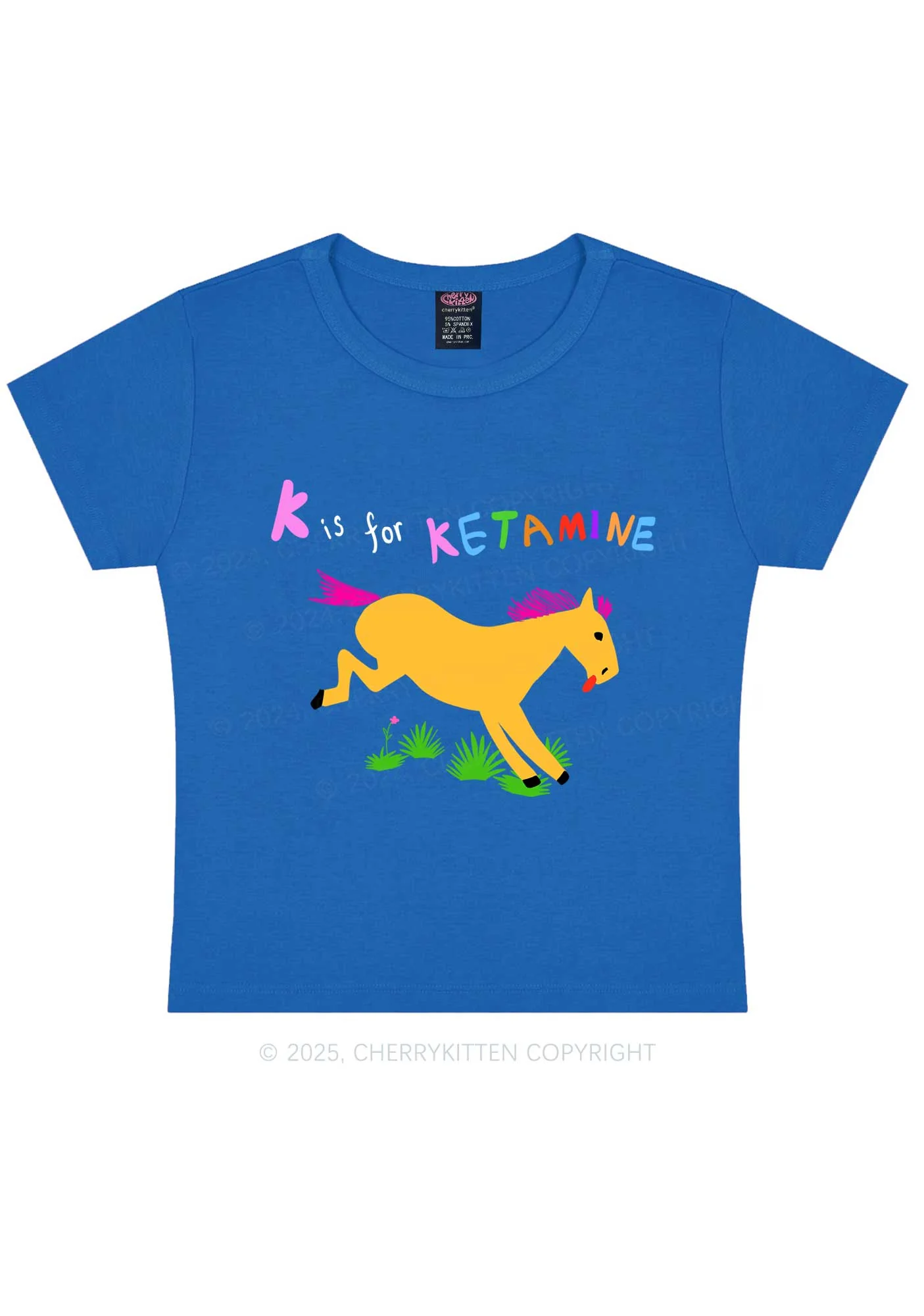 K Is For Pony Y2K Baby Tee Cherrykitten - Image 8