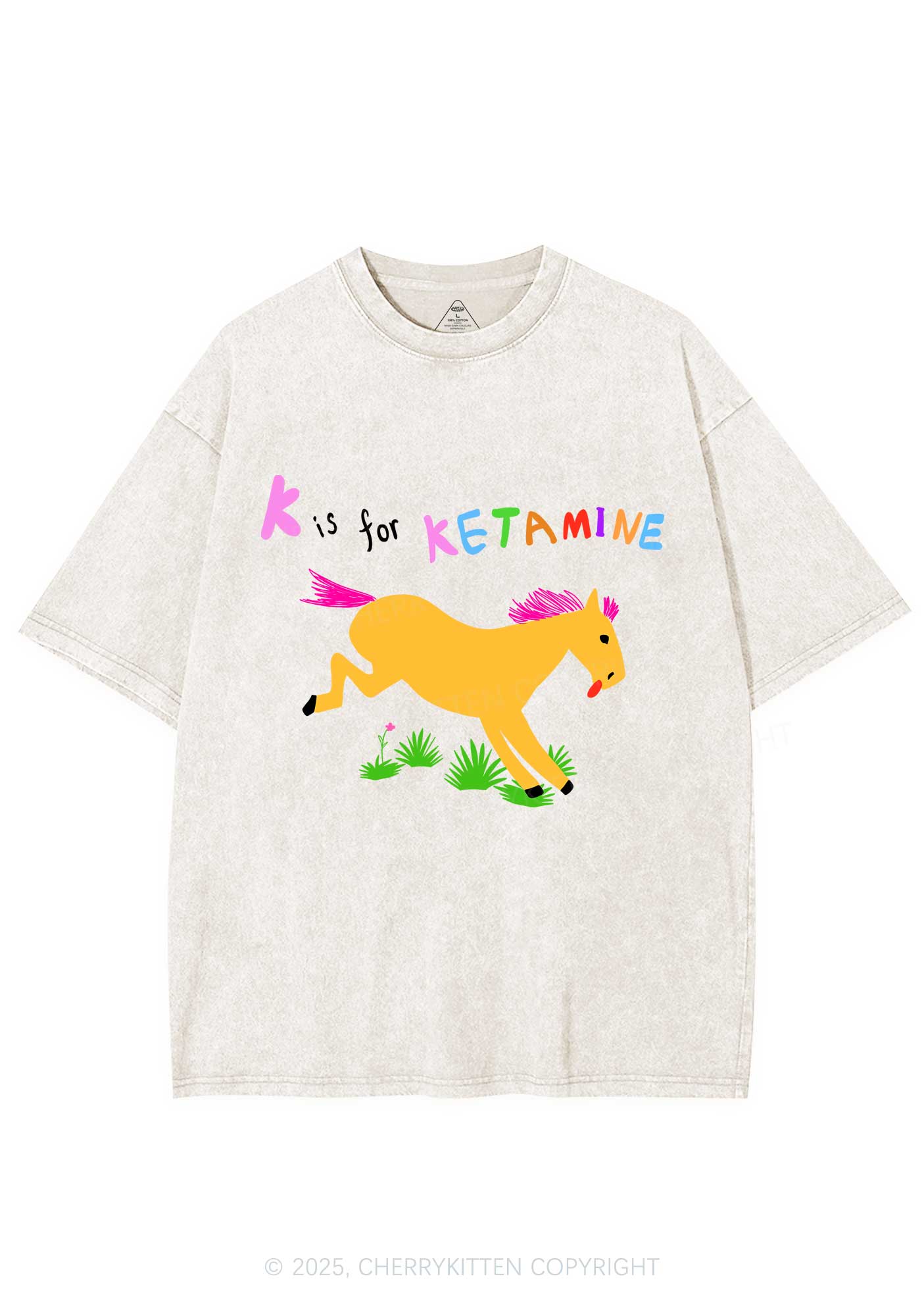 K Is For Pony Y2K Washed Tee Cherrykitten - Image 5