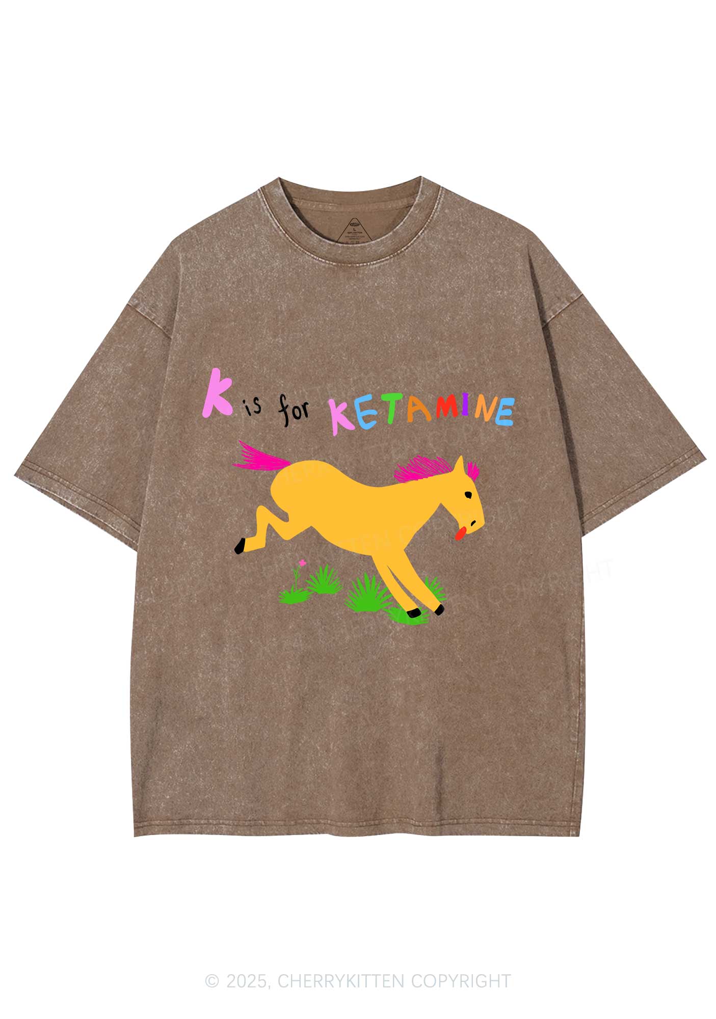 K Is For Pony Y2K Washed Tee Cherrykitten - Image 7
