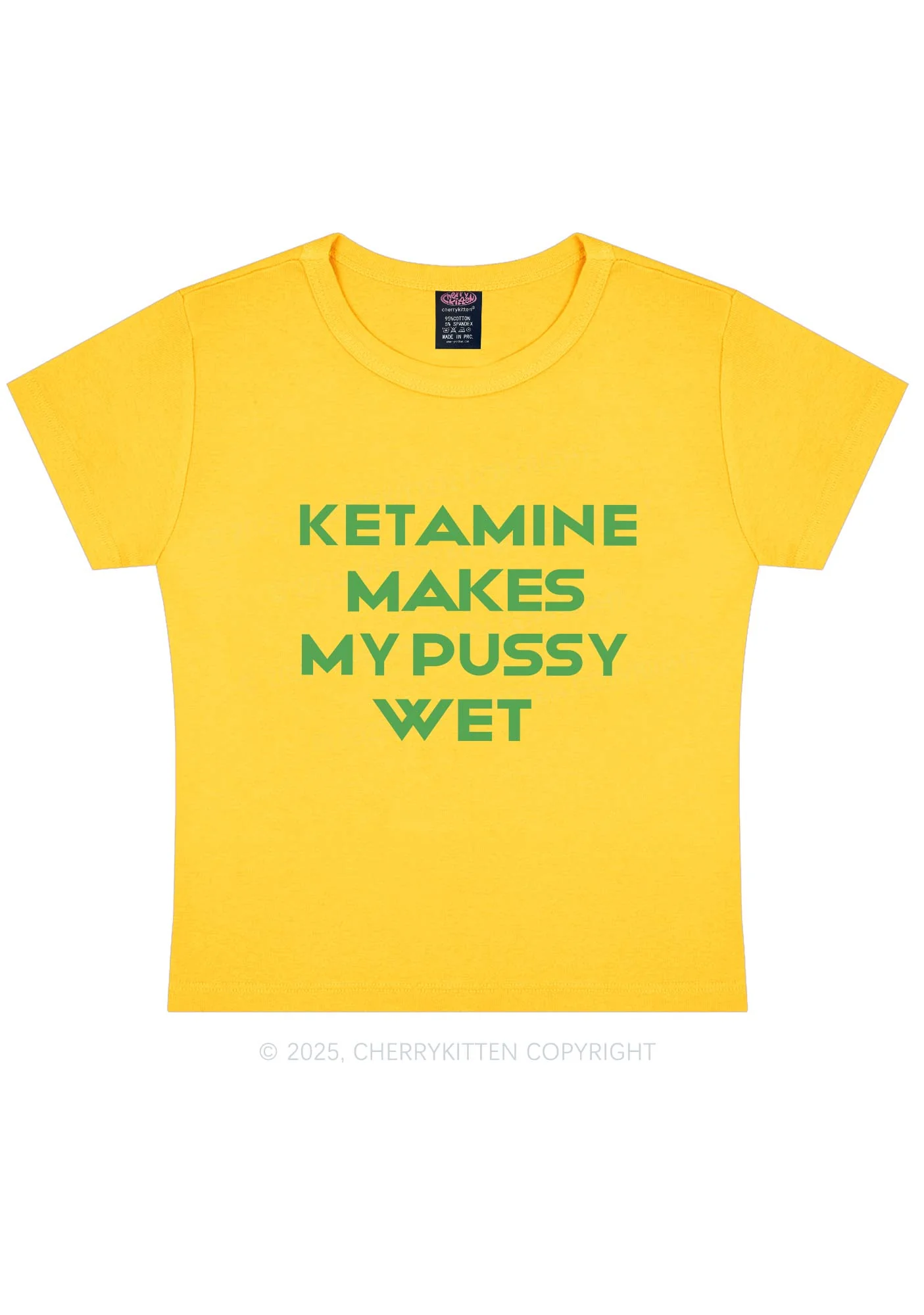 K Makes My Puxxy Wet Y2K Baby Tee Cherrykitten - Image 4