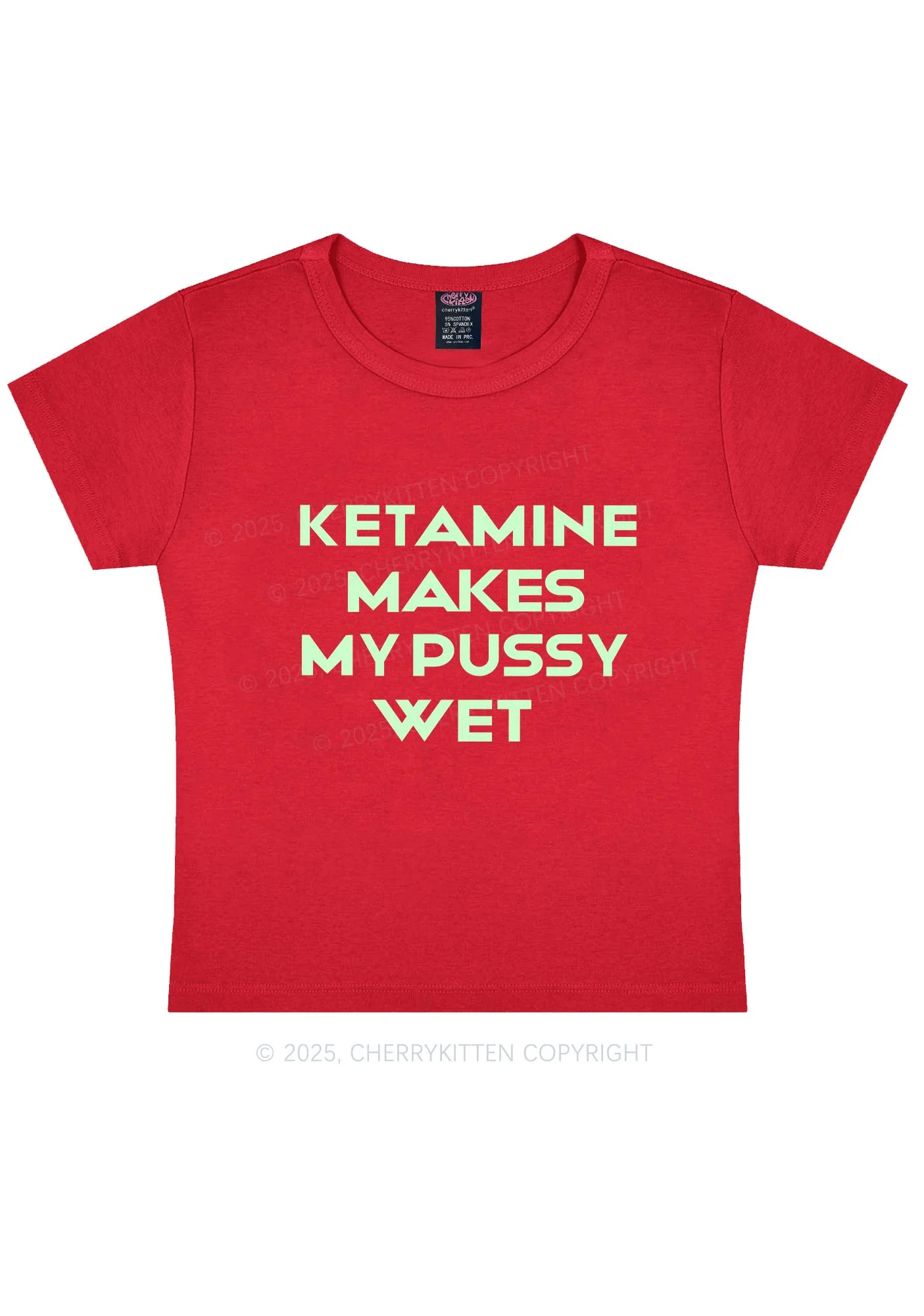 K Makes My Puxxy Wet Y2K Baby Tee Cherrykitten - Image 5
