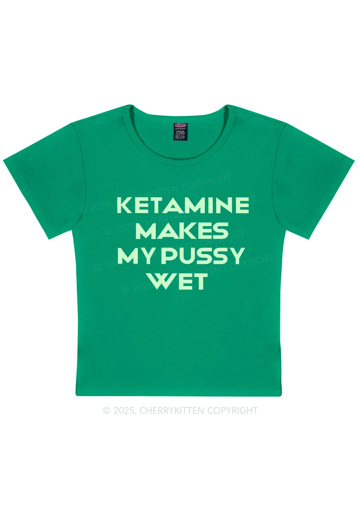 K Makes My Puxxy Wet Y2K Baby Tee Cherrykitten - Image 9