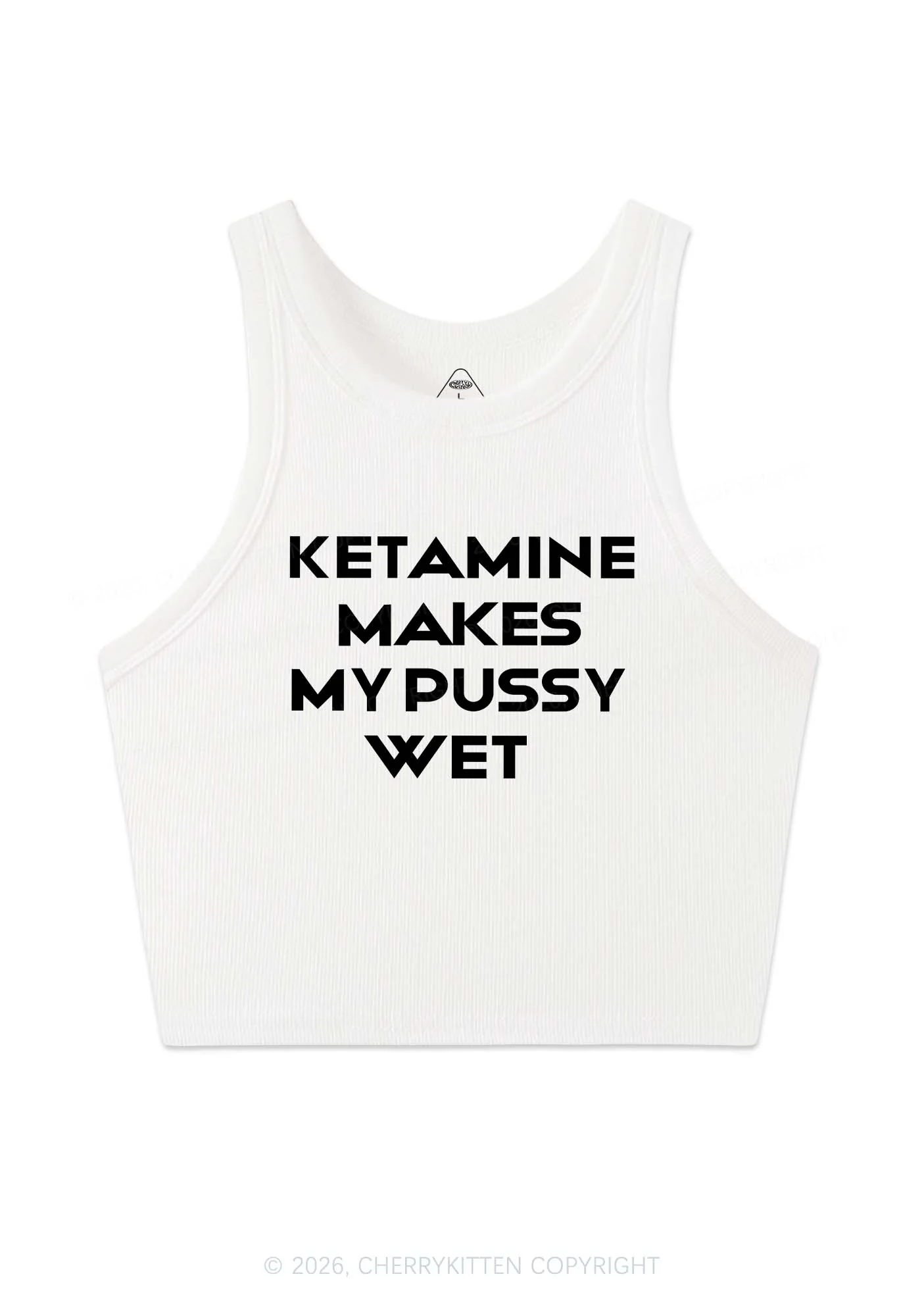 K Makes My Puxxy Wet Y2K Crop Tank Top Cherrykitten - Image 4