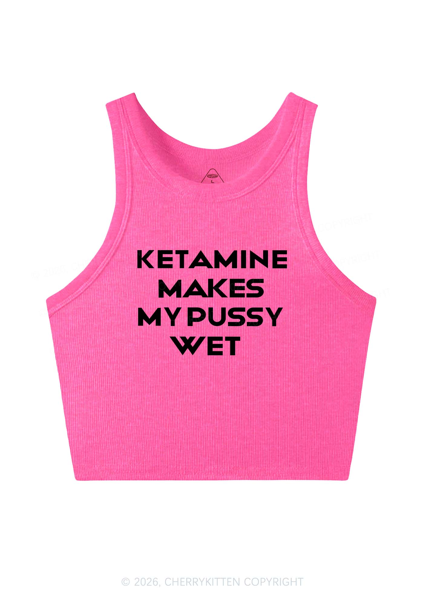 K Makes My Puxxy Wet Y2K Crop Tank Top Cherrykitten - Image 5
