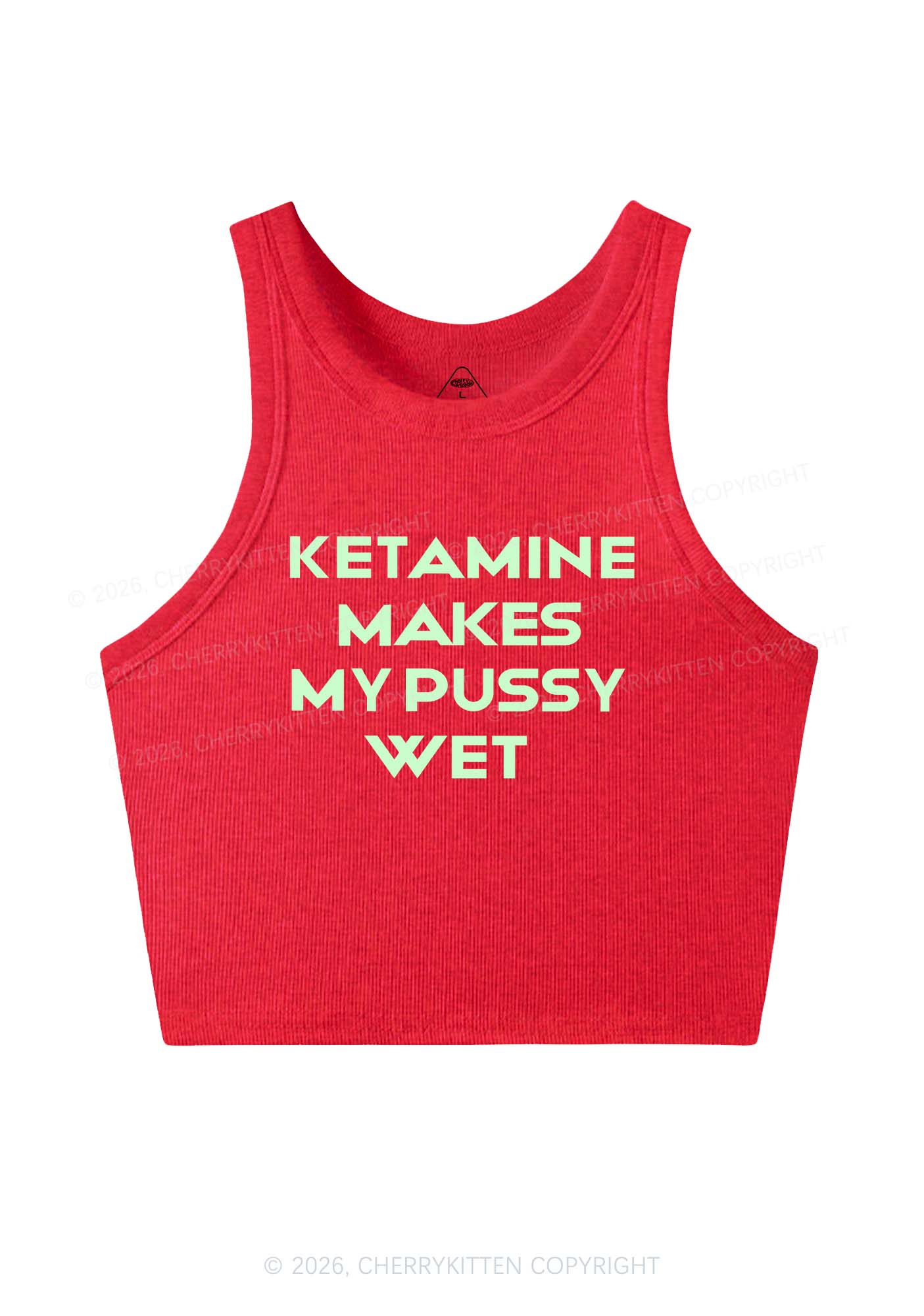 K Makes My Puxxy Wet Y2K Crop Tank Top Cherrykitten - Image 6