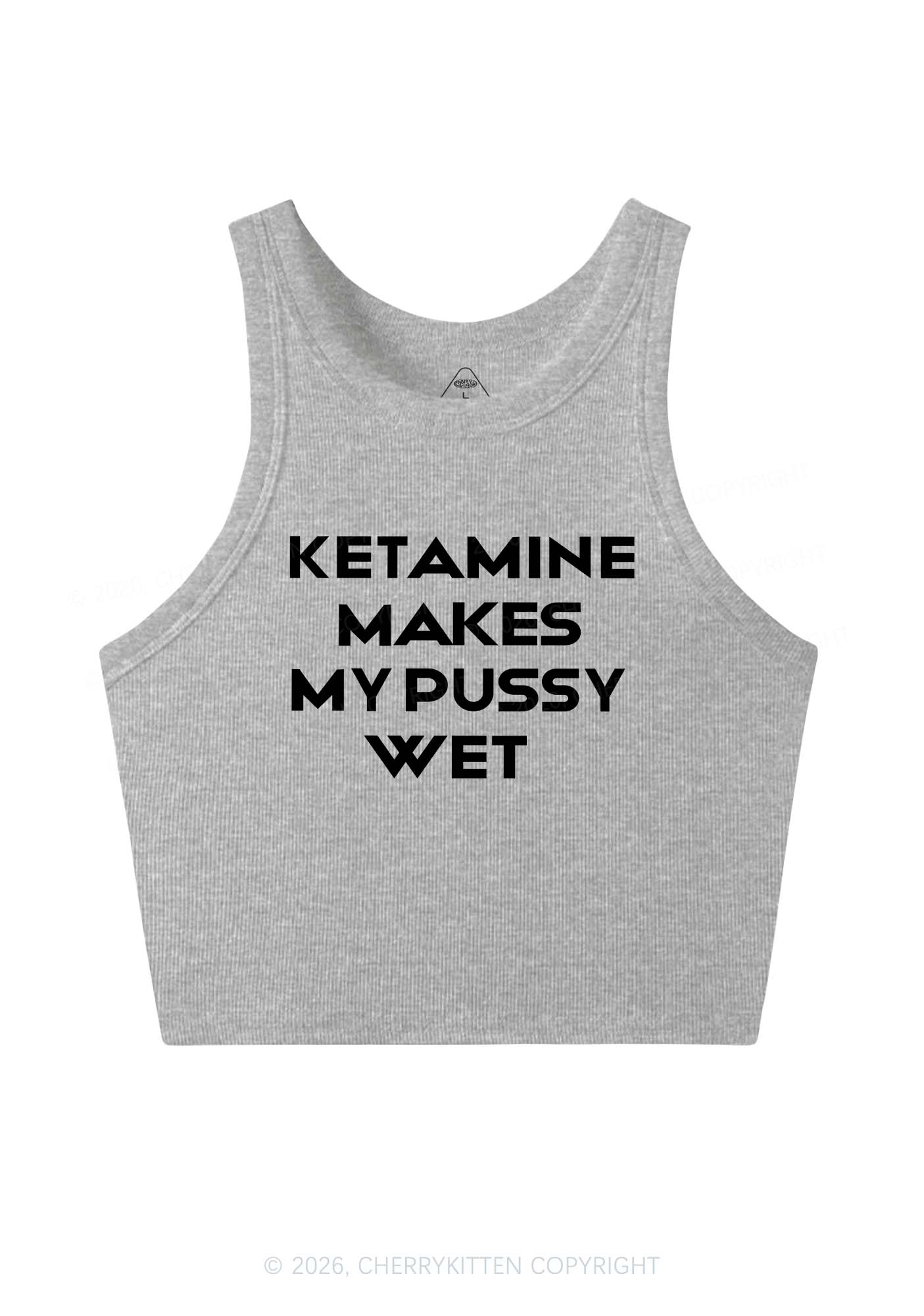 K Makes My Puxxy Wet Y2K Crop Tank Top Cherrykitten - Image 9