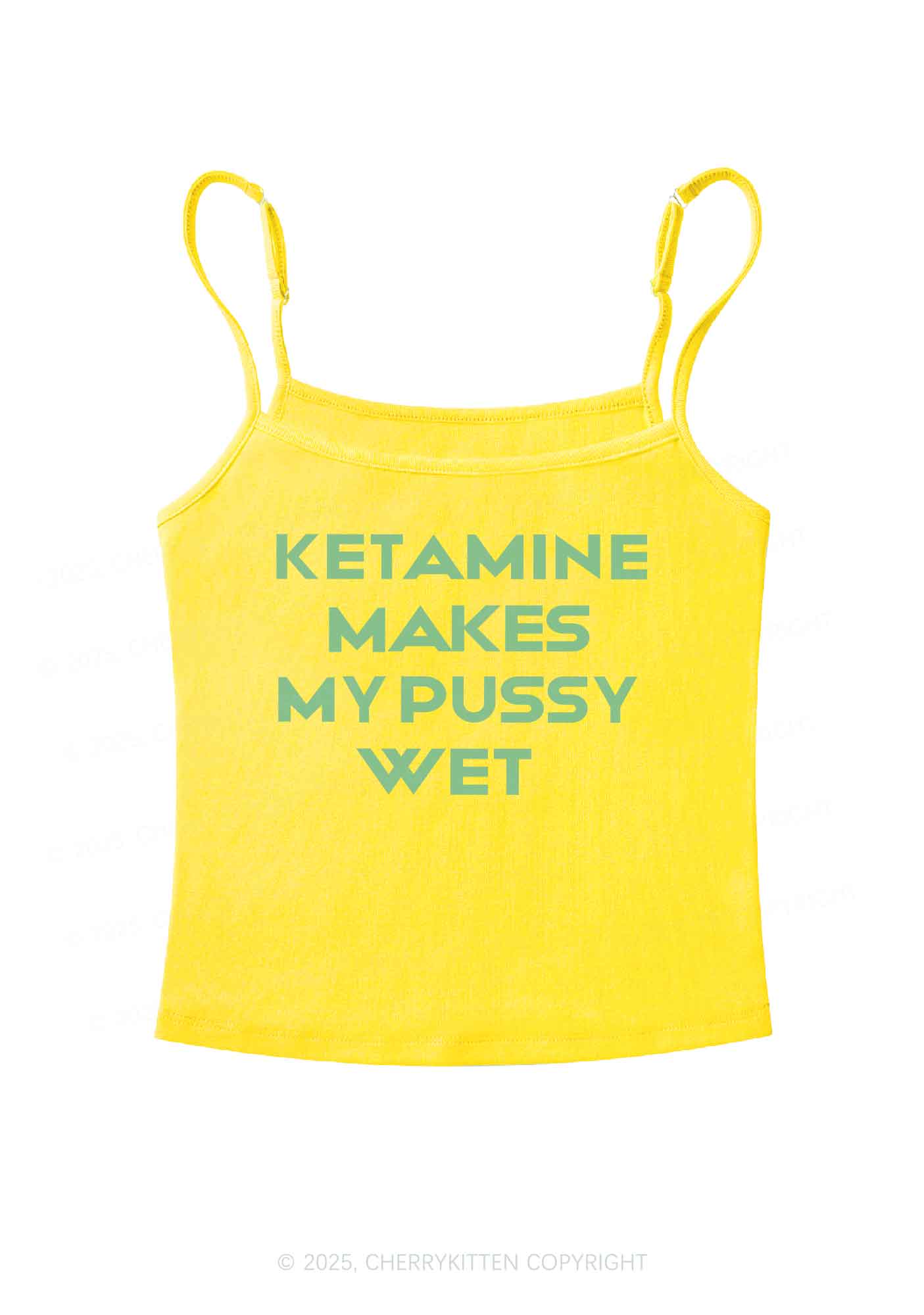K Makes My Puxxy Wet Y2K Spaghetti Strap Cami Cherrykitten - Image 5