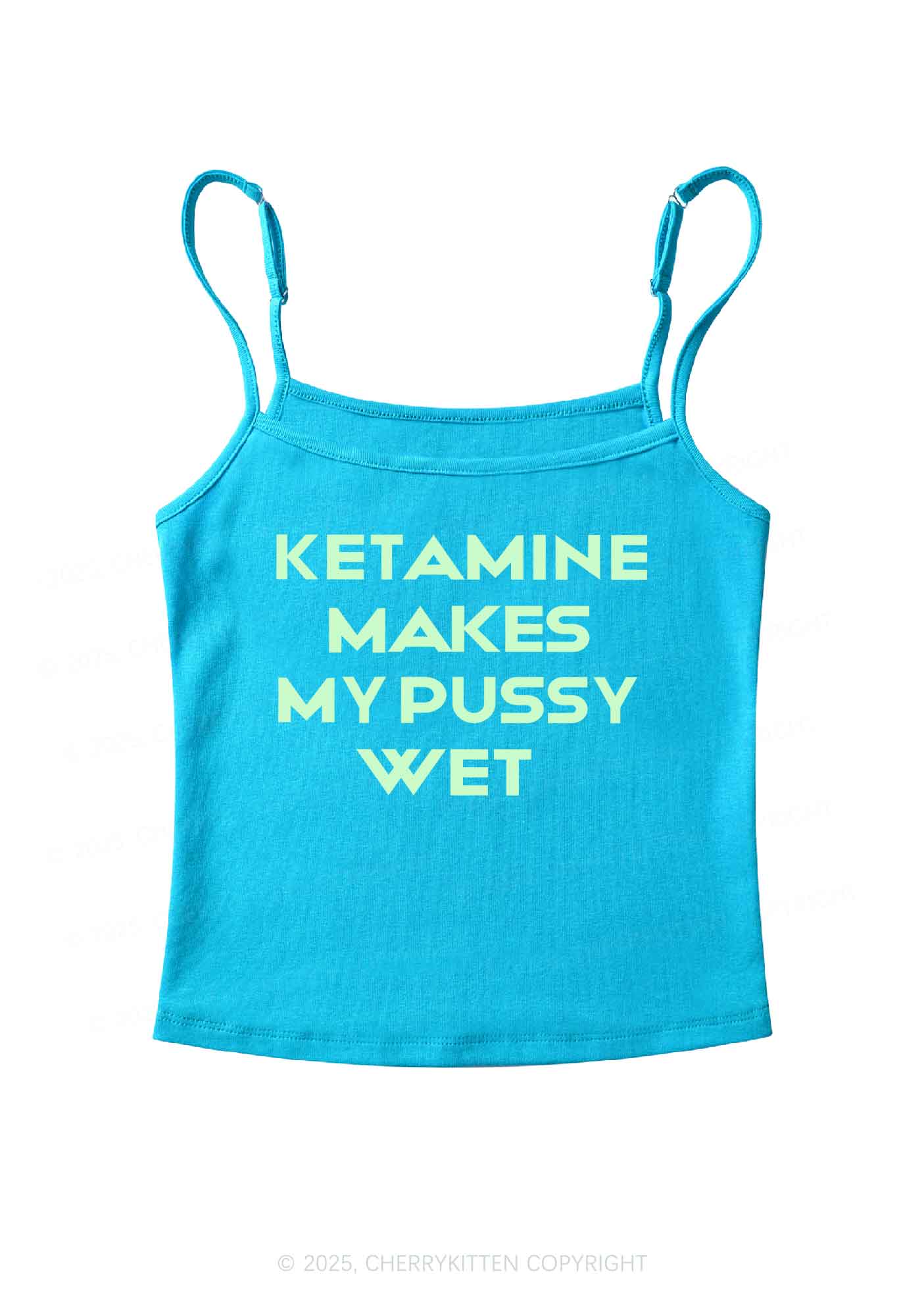 K Makes My Puxxy Wet Y2K Spaghetti Strap Cami Cherrykitten - Image 6