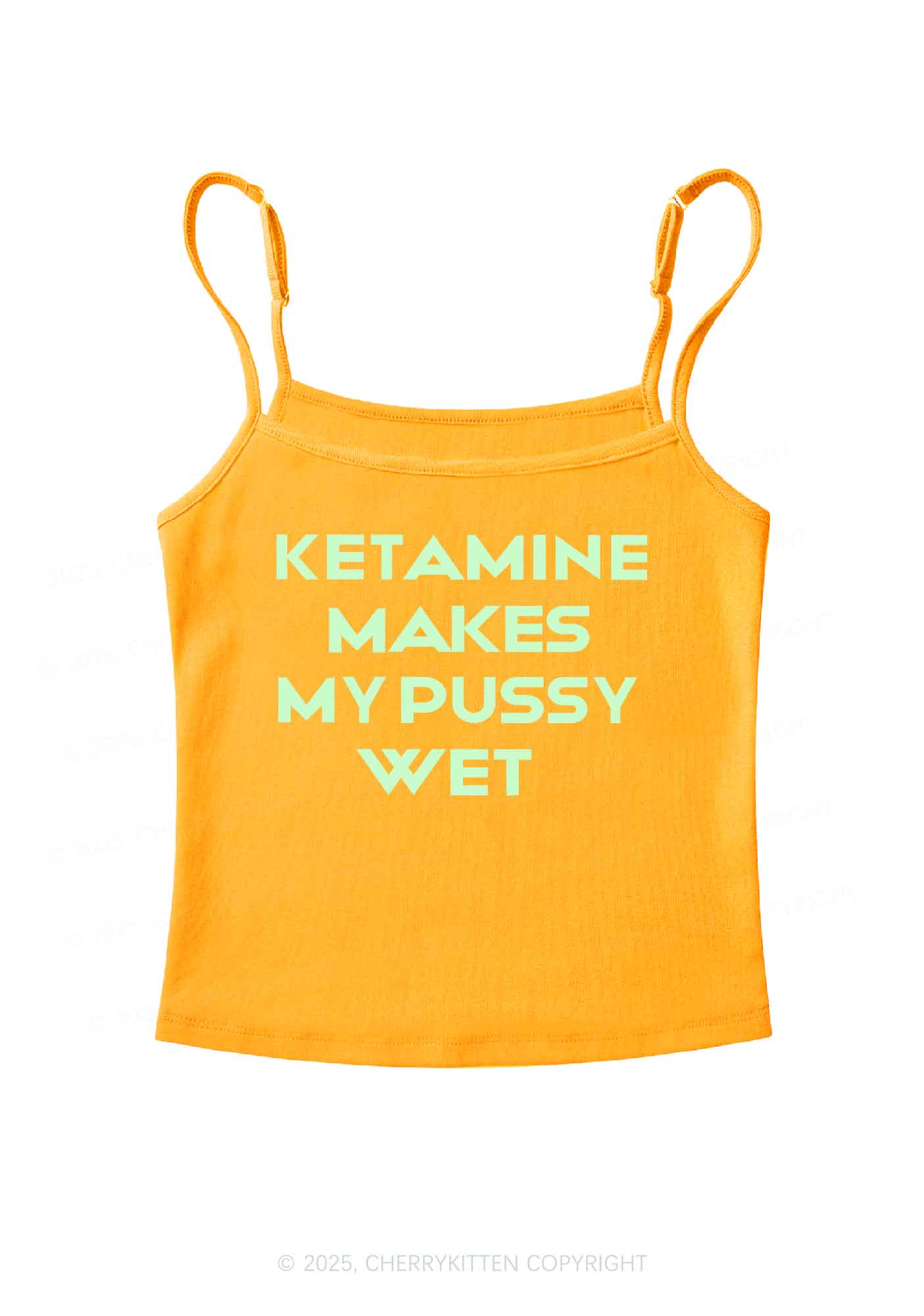 K Makes My Puxxy Wet Y2K Spaghetti Strap Cami Cherrykitten - Image 7