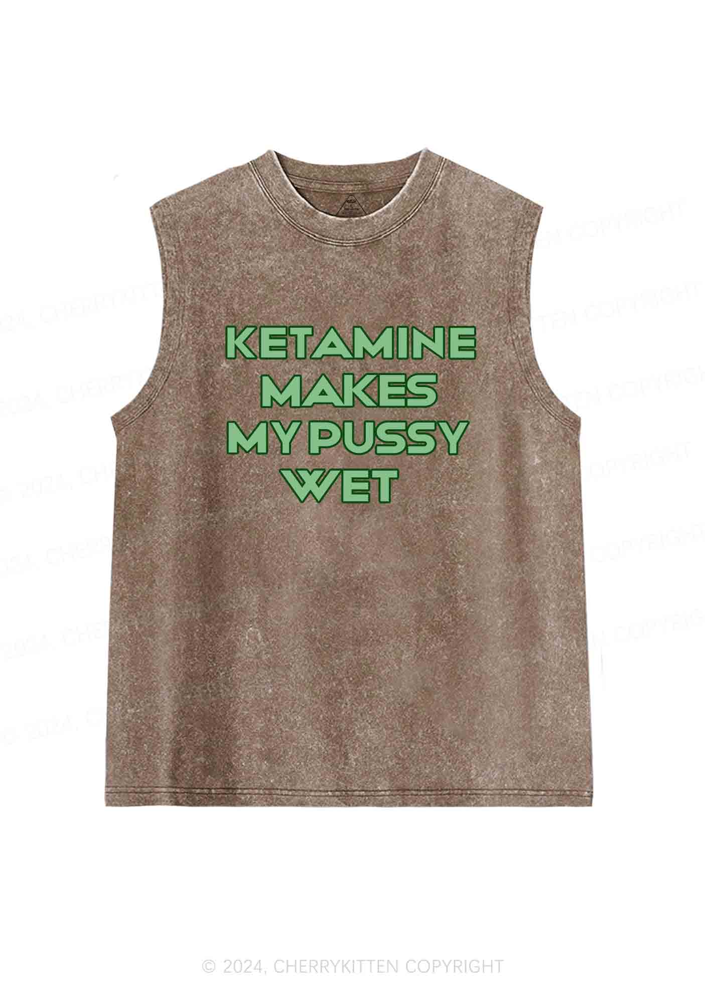 K Makes My Puxxy Wet Y2K Washed Tank Cherrykitten - Image 6