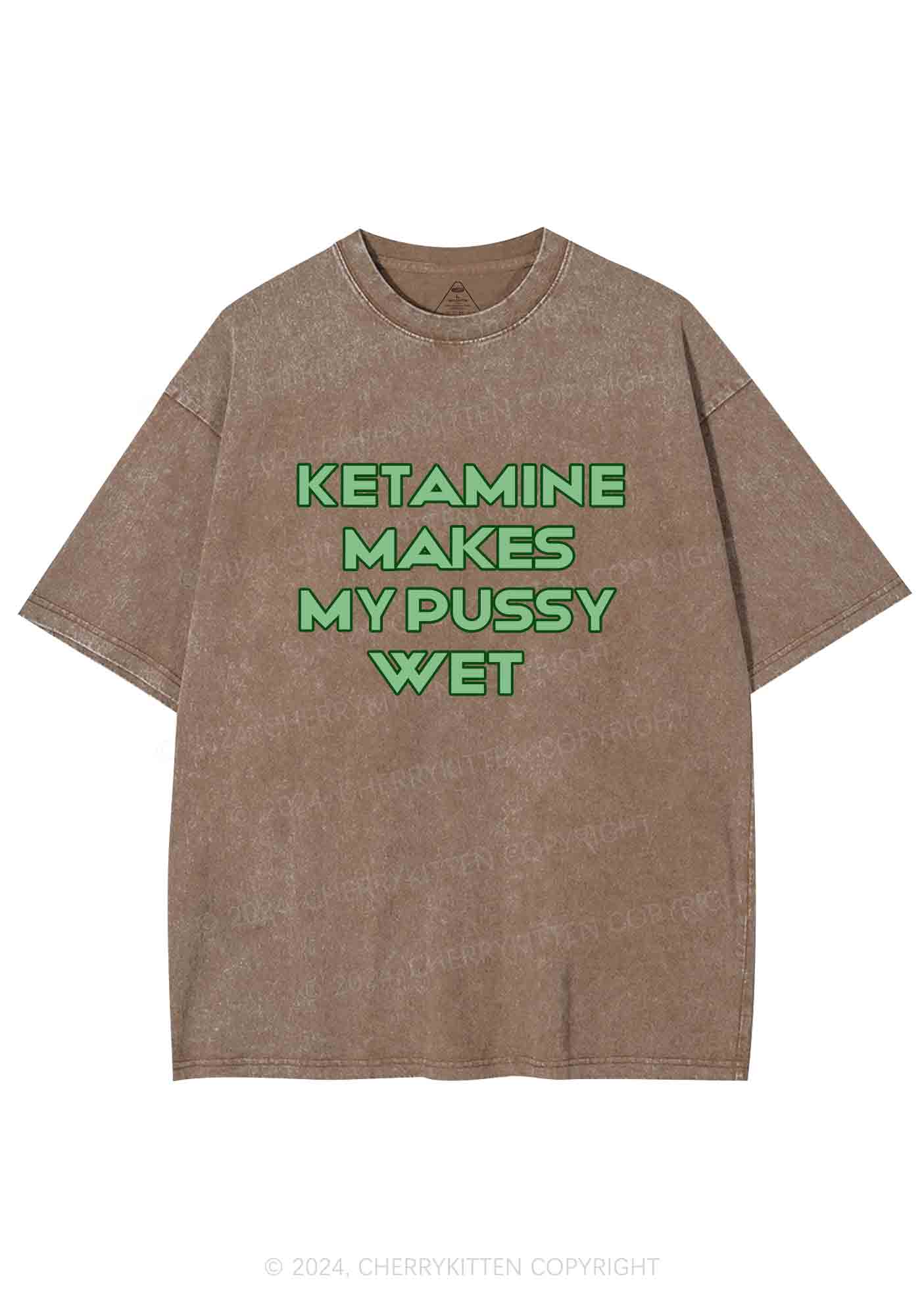 K Makes My Puxxy Wet Y2K Washed Tee Cherrykitten - Image 7