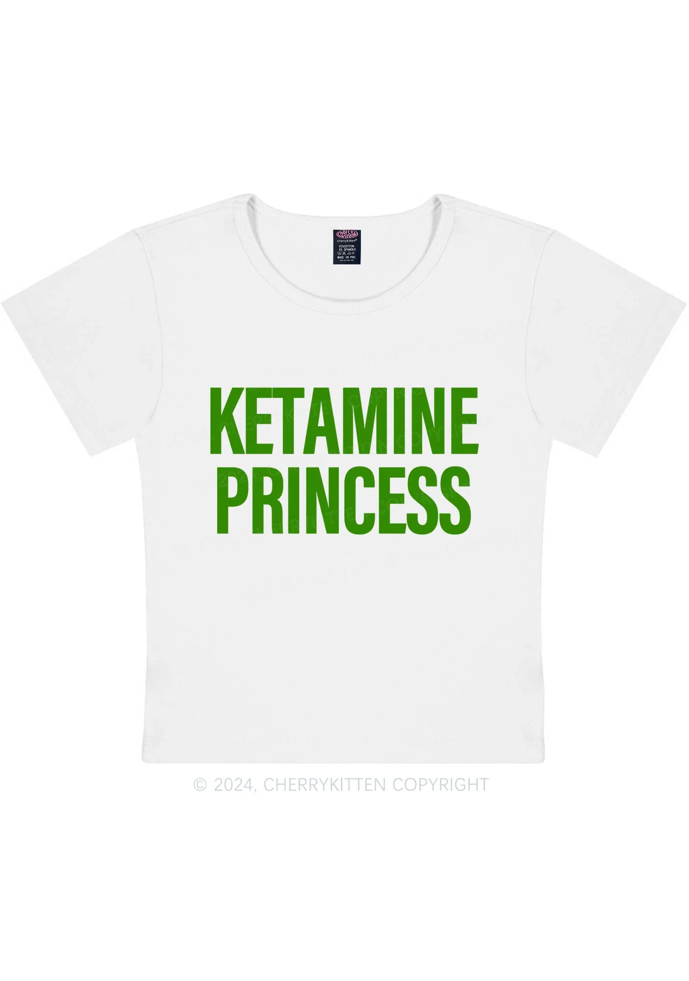 K Princess Y2K Baby Tee Cherrykitten - Image 3