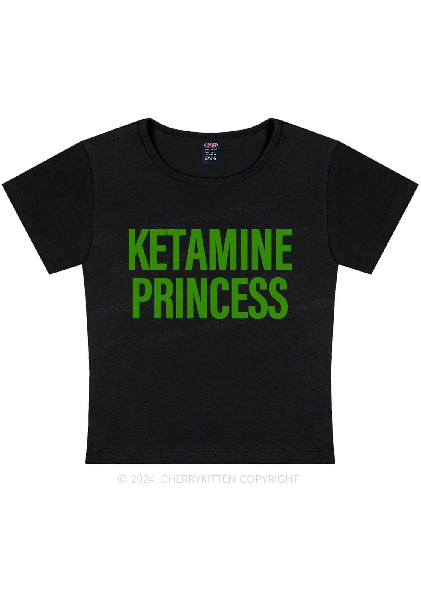 K Princess Y2K Baby Tee Cherrykitten - Image 4