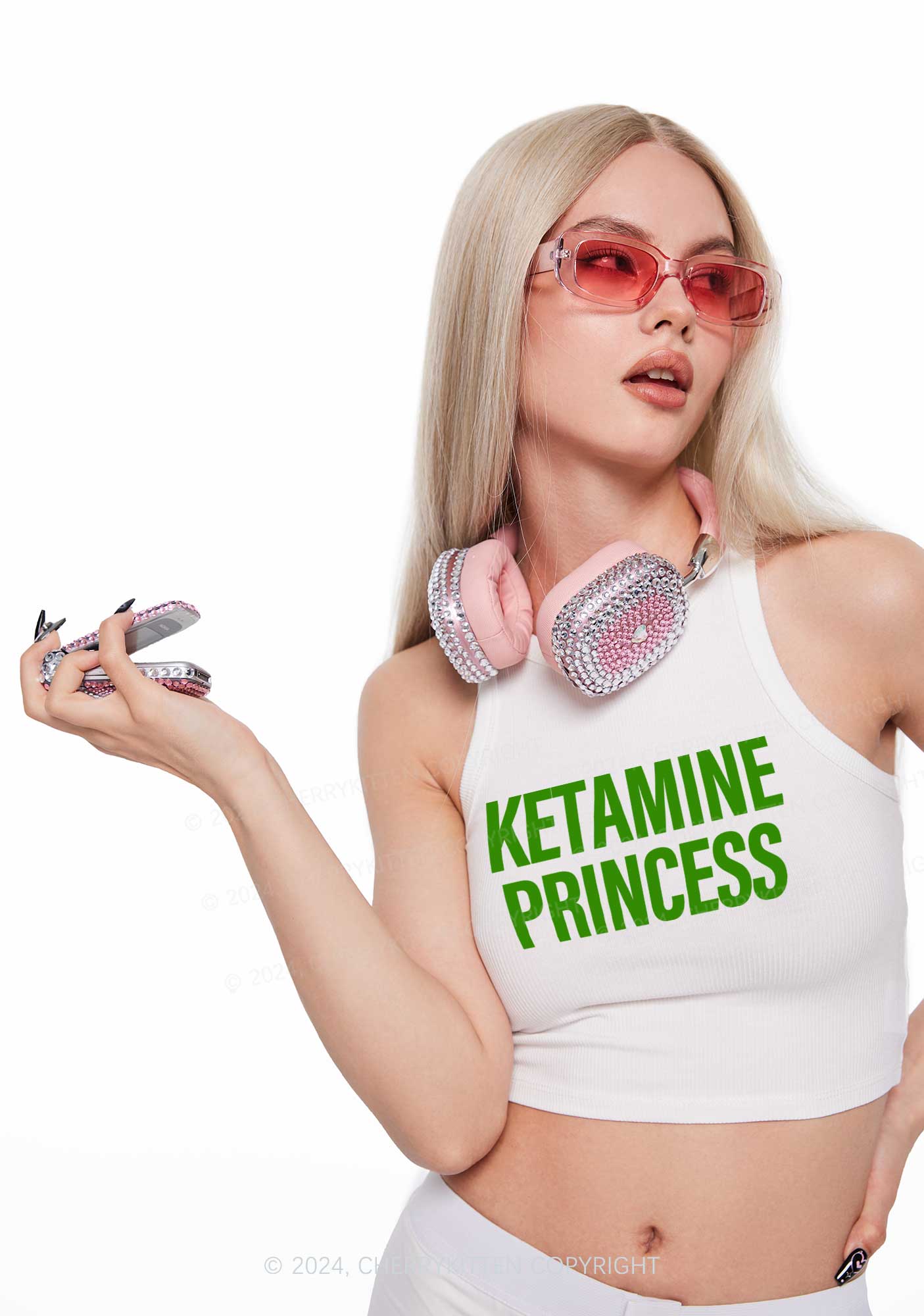 K Princess Y2K Crop Tank Top Cherrykitten - Image 2