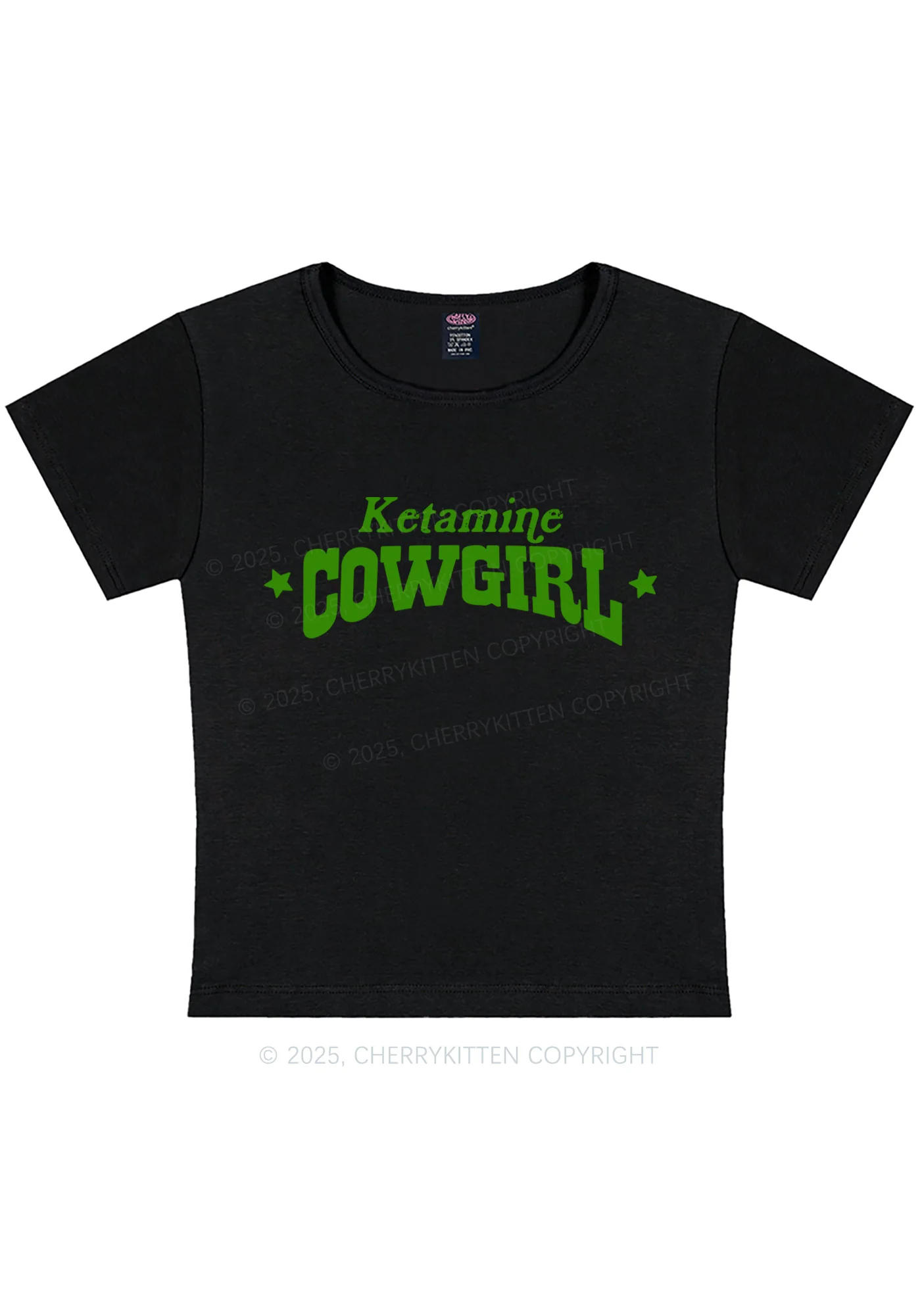 K Star Cowgirl Y2K Baby Tee Cherrykitten - Image 4