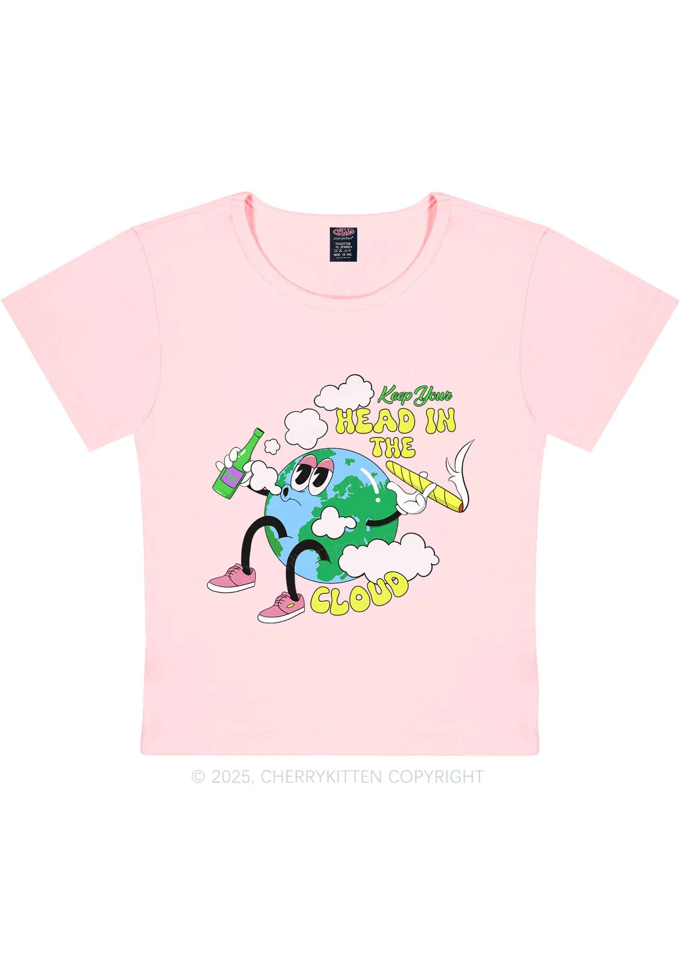 Keep Your Head In Cloud Y2K Baby Tee Cherrykitten - Image 11