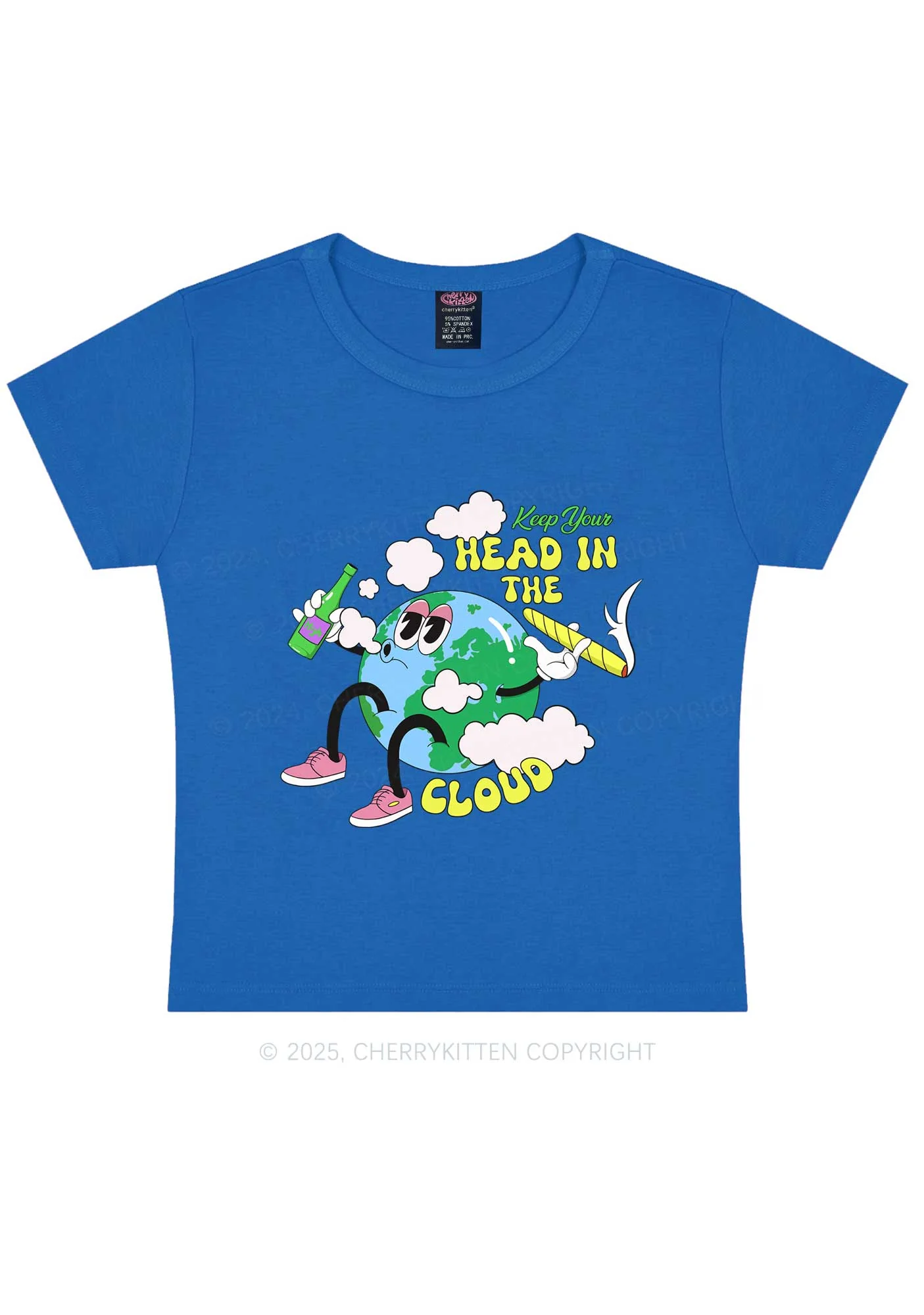 Keep Your Head In Cloud Y2K Baby Tee Cherrykitten - Image 8