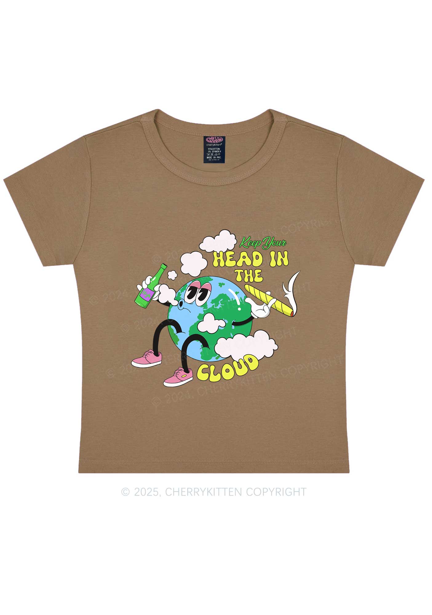 Keep Your Head In Cloud Y2K Baby Tee Cherrykitten - Image 9