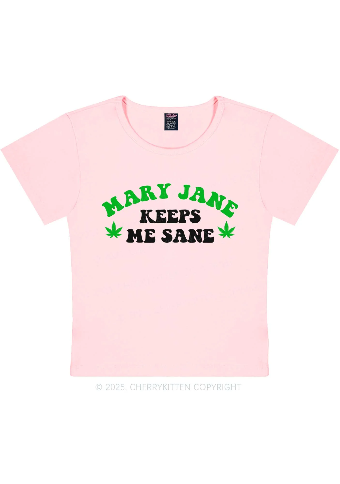 Keeps Me Sane Y2K Baby Tee Cherrykitten - Image 11