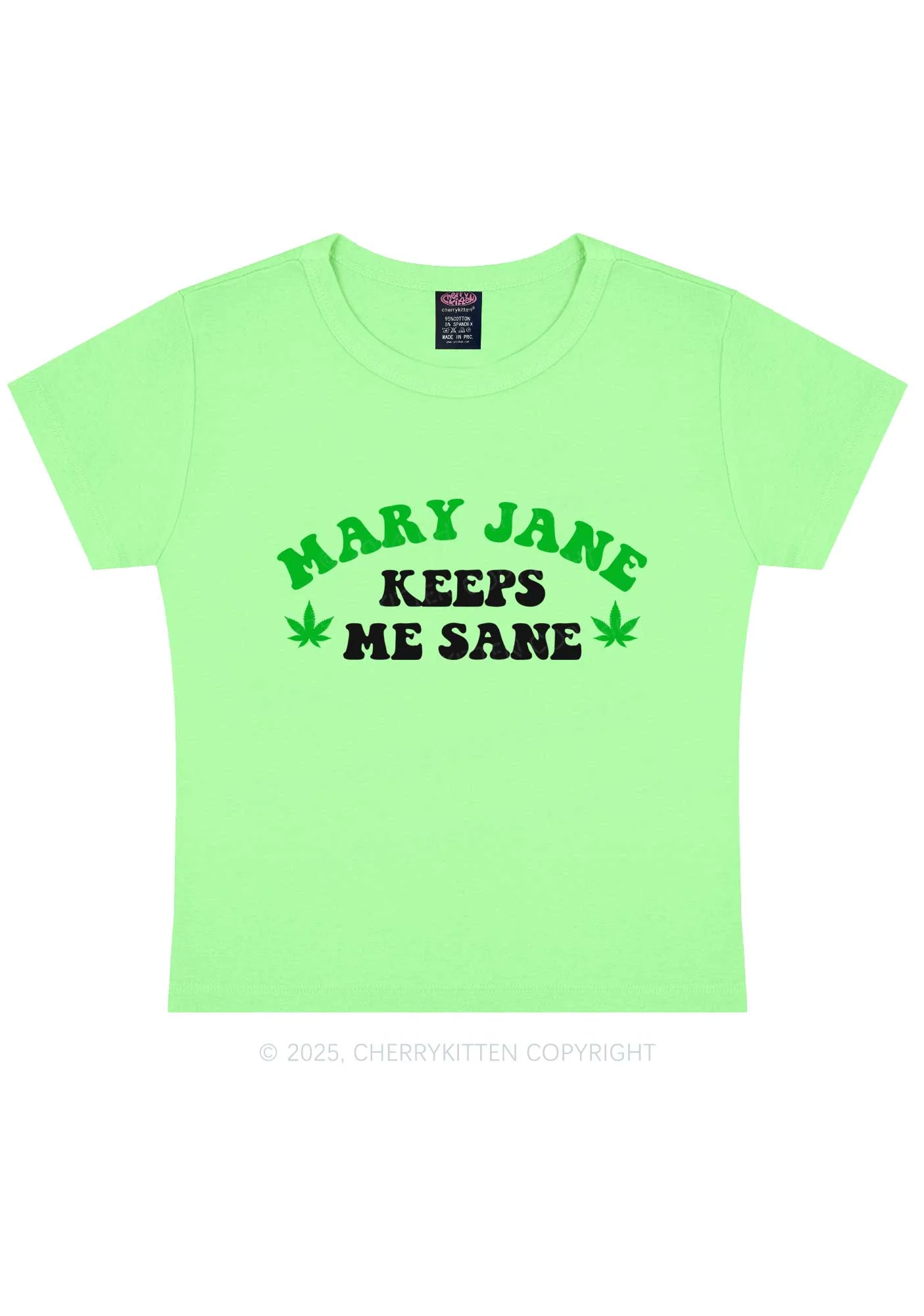 Keeps Me Sane Y2K Baby Tee Cherrykitten - Image 12