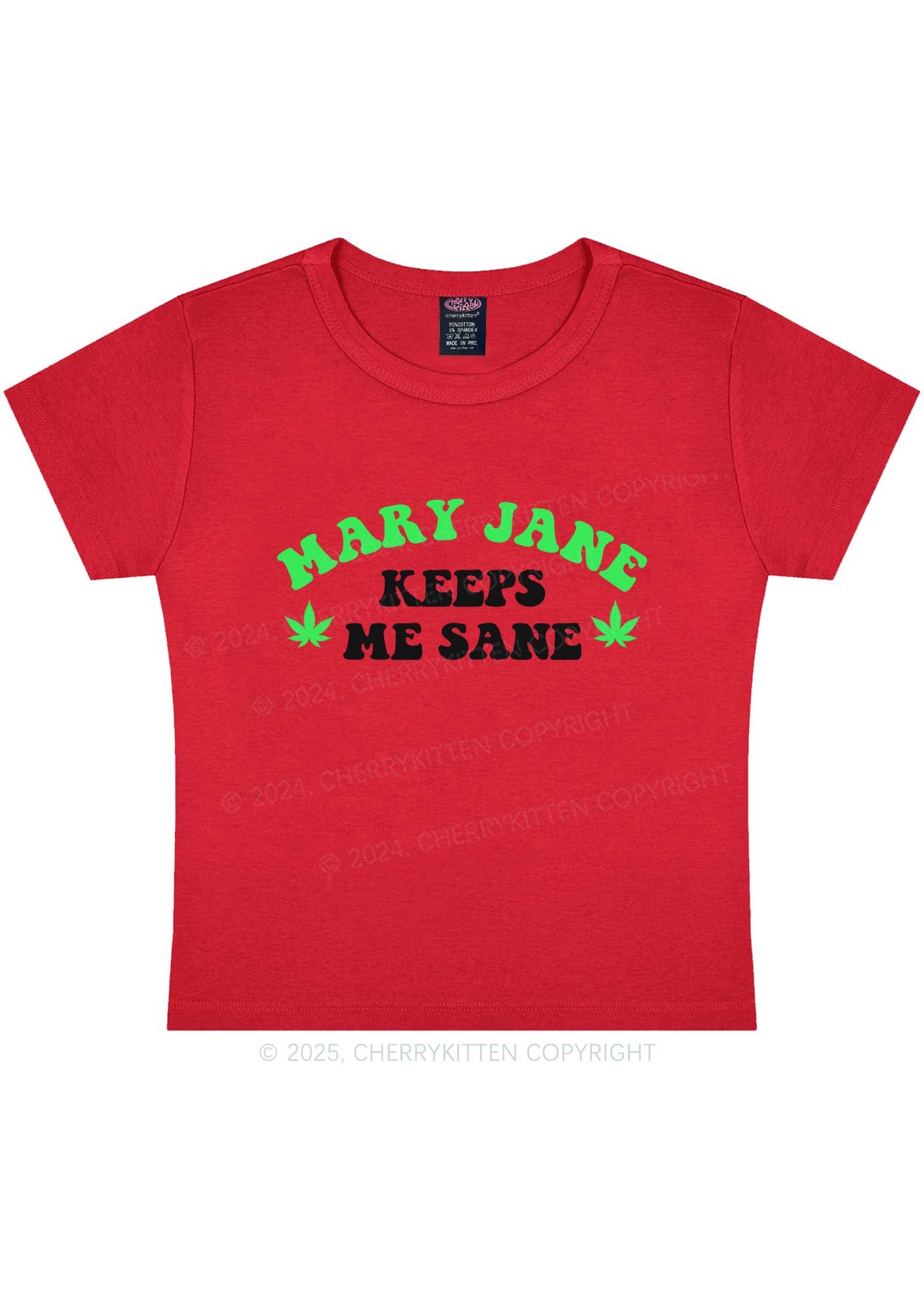 Keeps Me Sane Y2K Baby Tee Cherrykitten - Image 7