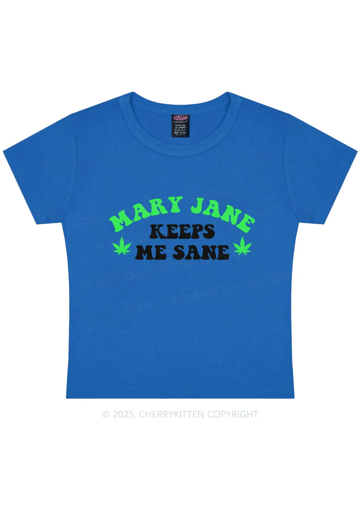 Keeps Me Sane Y2K Baby Tee Cherrykitten - Image 9