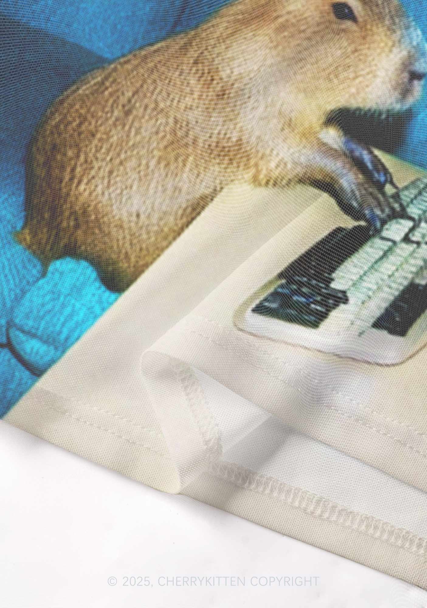 Keyboard Capybara Y2K Mesh Cami Tank Cherrykitten - Image 4