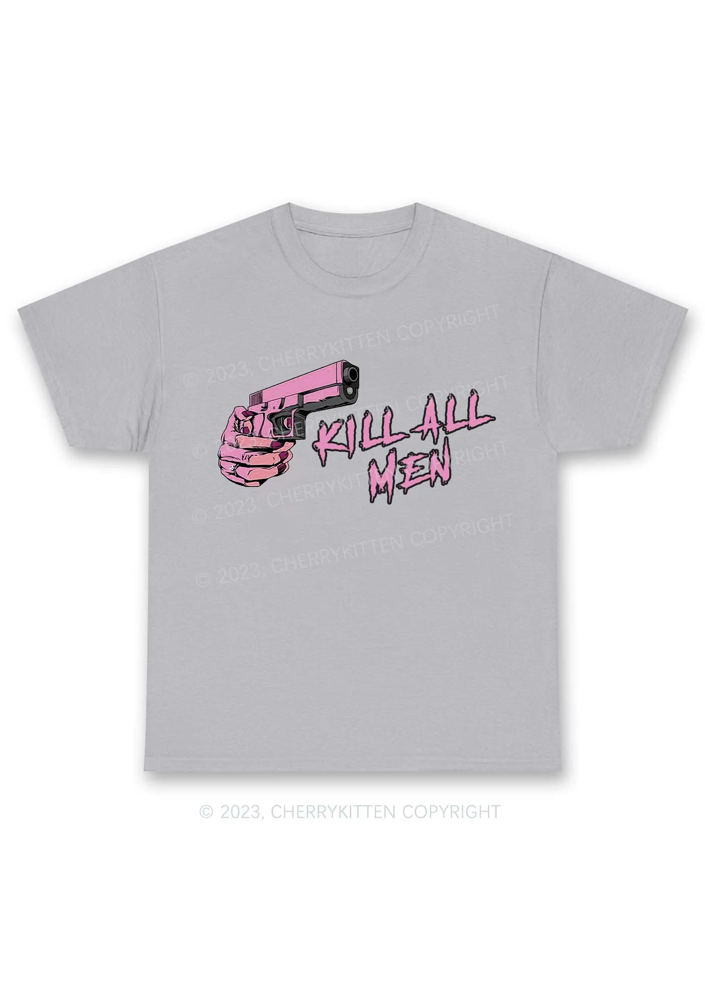 Kill All Men Y2K Chunky Shirt Cherrykitten - Image 4