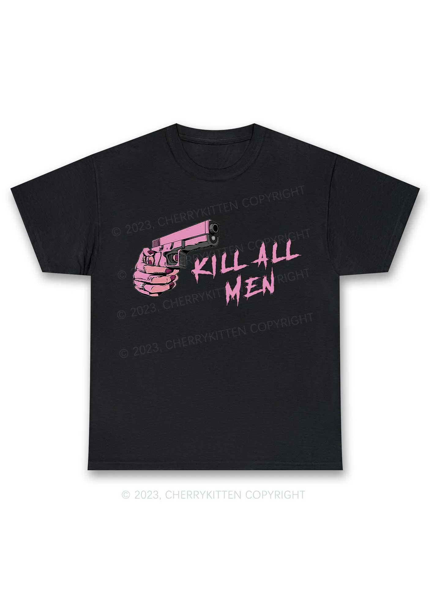 Kill All Men Y2K Chunky Shirt Cherrykitten - Image 5