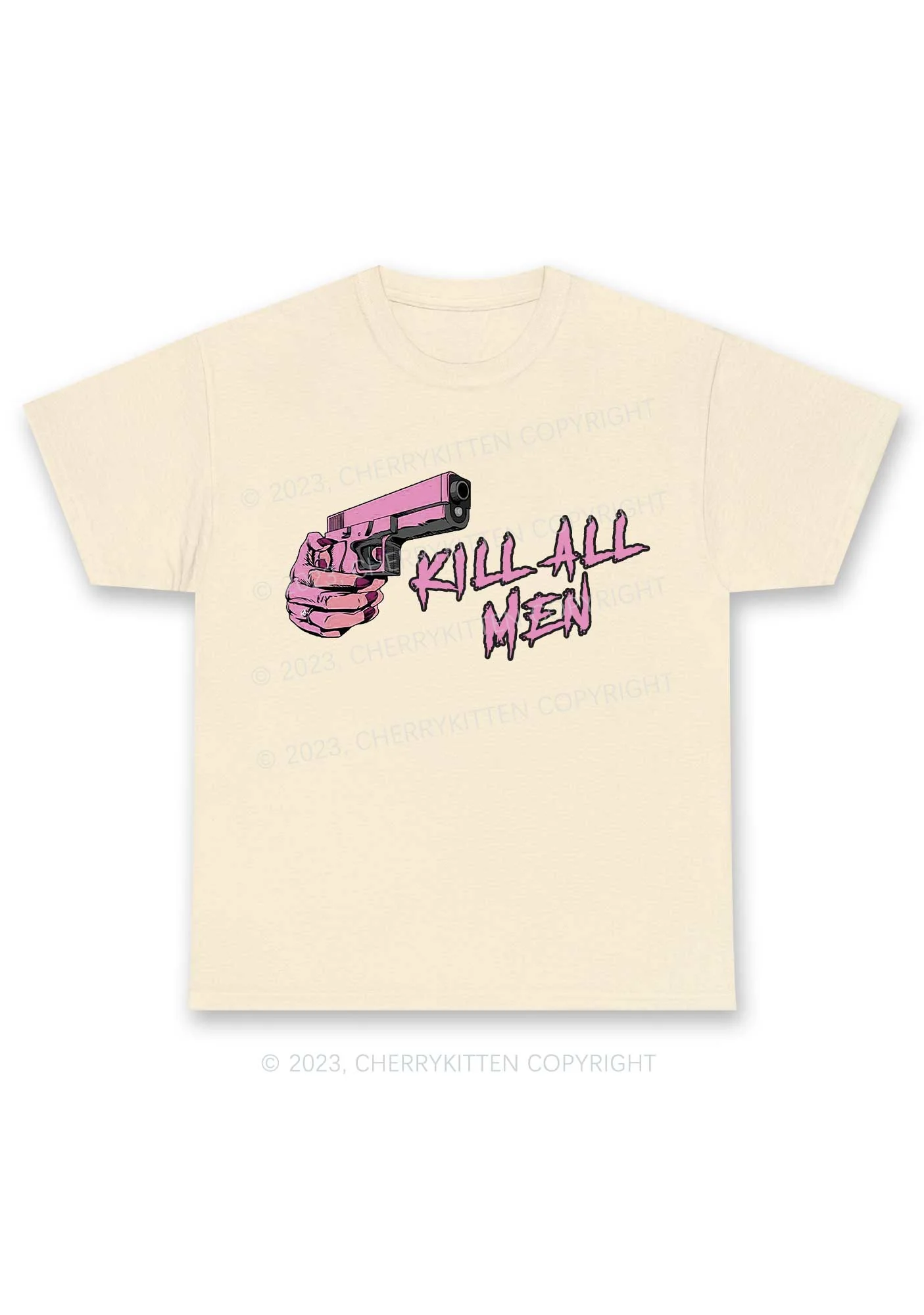 Kill All Men Y2K Chunky Shirt Cherrykitten - Image 6