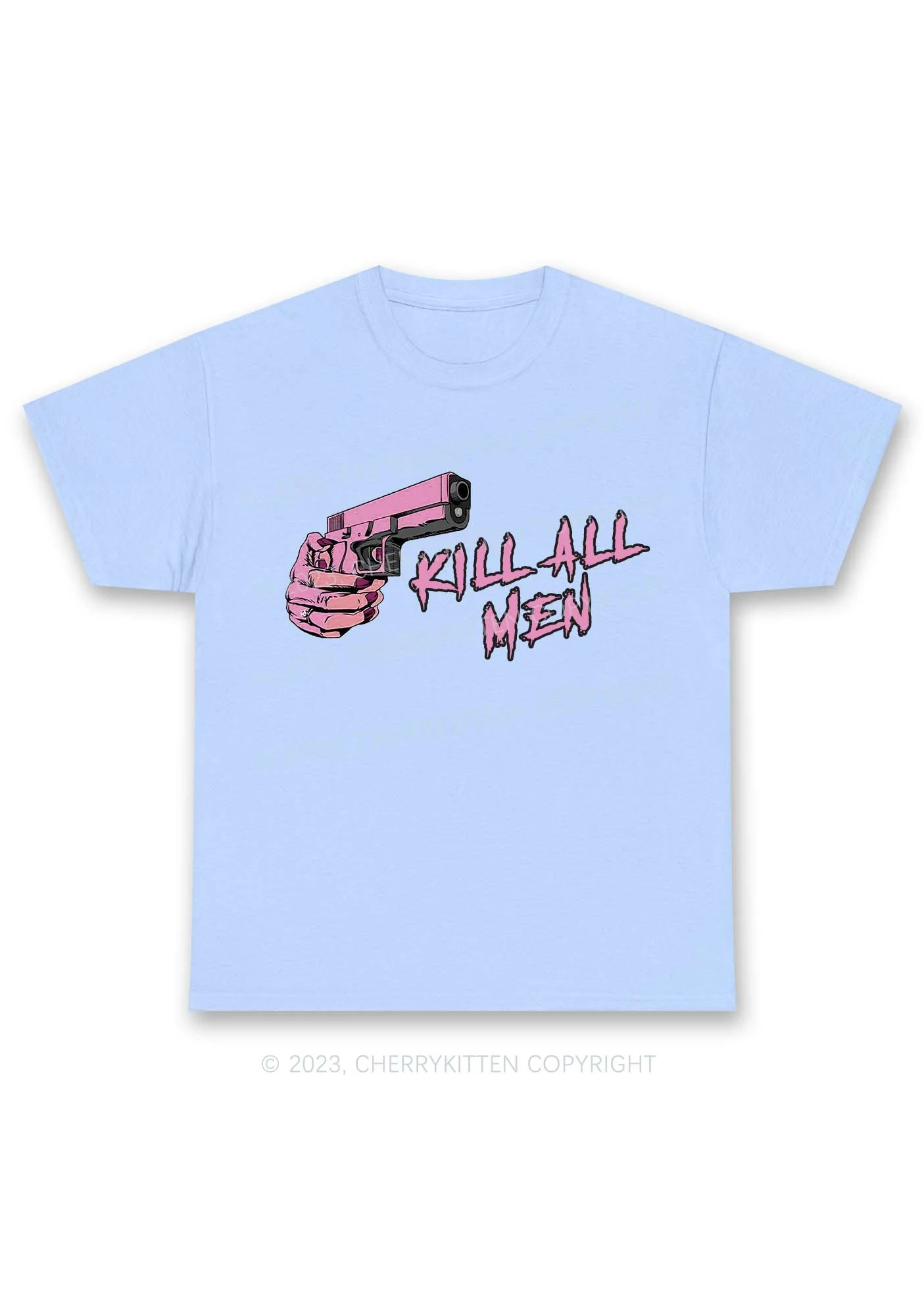 Kill All Men Y2K Chunky Shirt Cherrykitten - Image 7