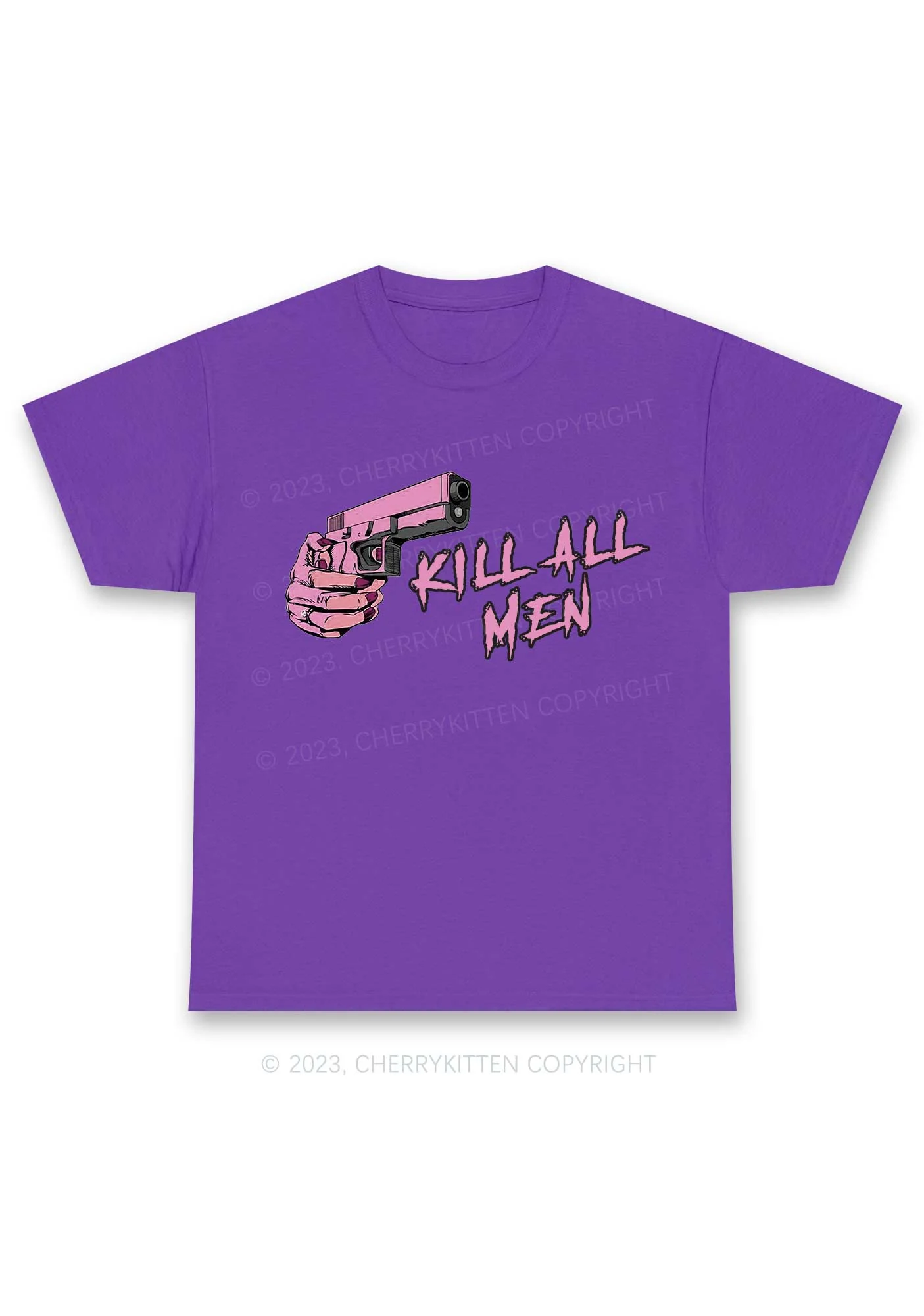 Kill All Men Y2K Chunky Shirt Cherrykitten - Image 8