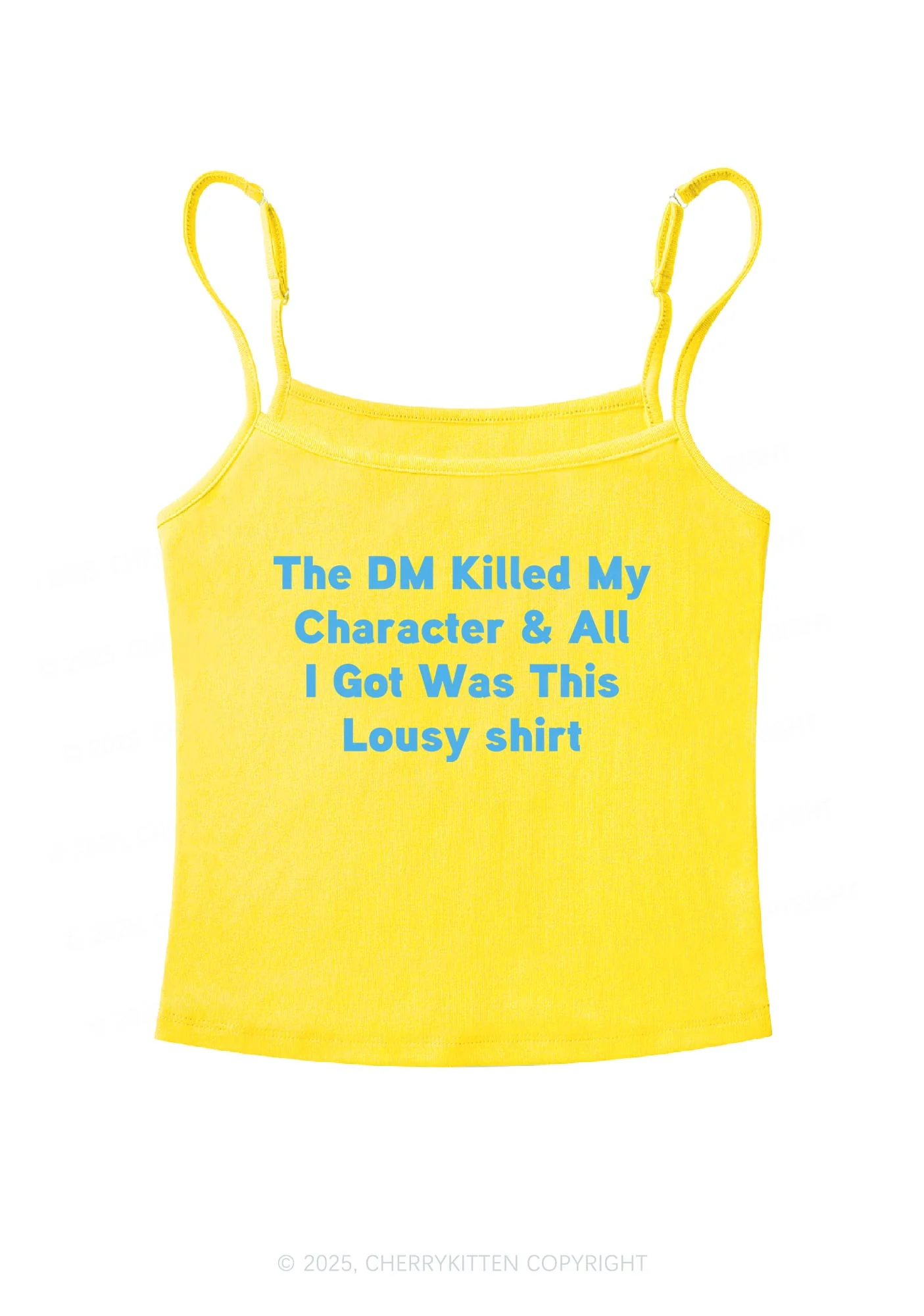 Killed Character I Got Lousy Y2K Spaghetti Strap Cami Cherrykitten - Image 6