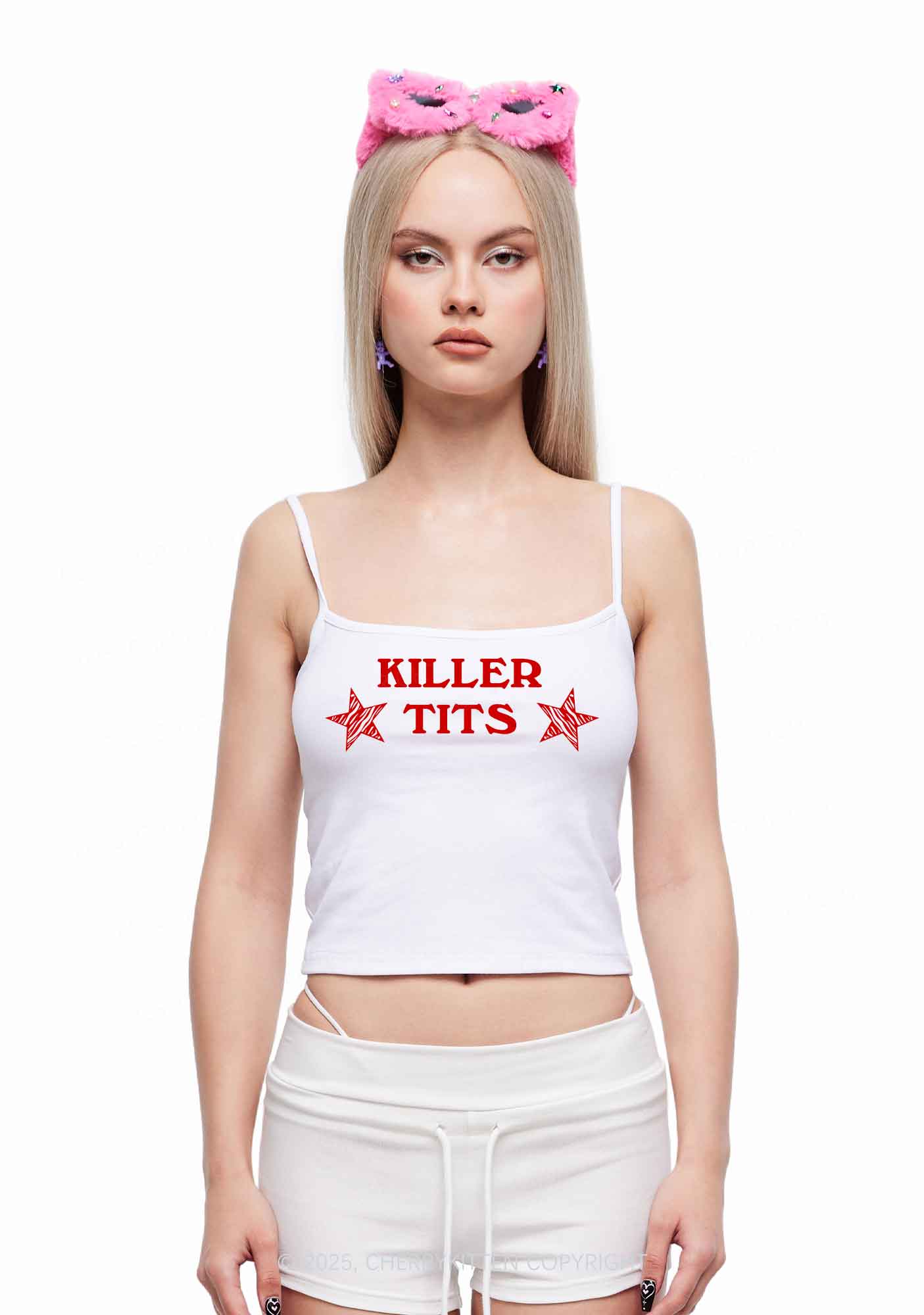Killer Txts Y2K Spaghetti Strap Cami Cherrykitten - Image 2