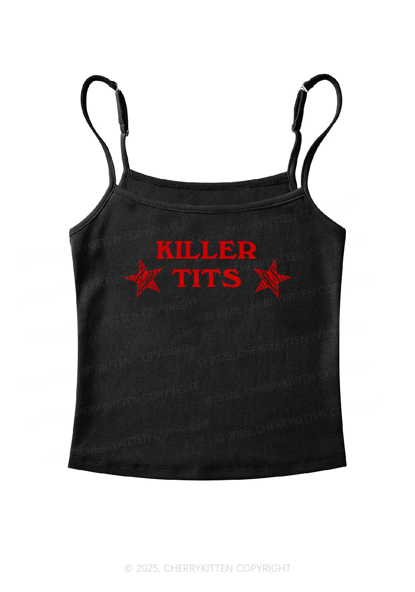 Killer Txts Y2K Spaghetti Strap Cami Cherrykitten - Image 4