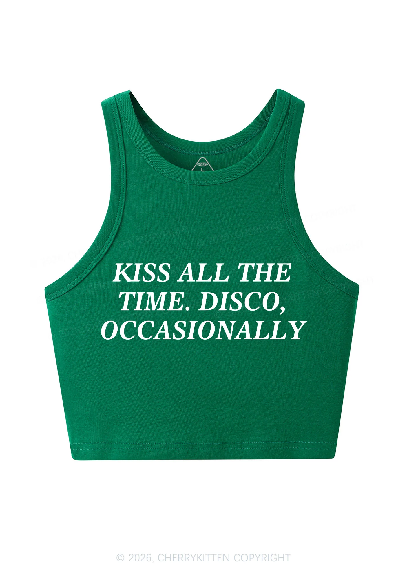 Kiss All The Time Y2K Crop Tank Top Cherrykitten - Image 12