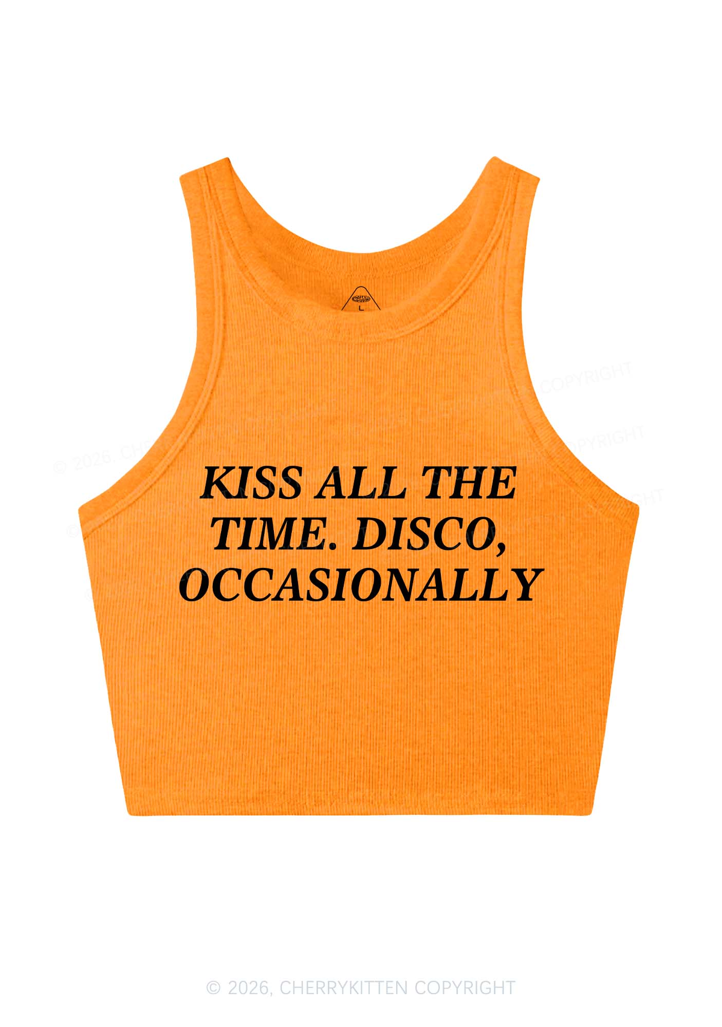 Kiss All The Time Y2K Crop Tank Top Cherrykitten - Image 9
