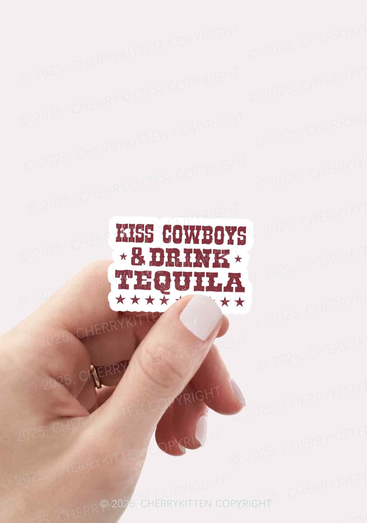 Kiss Cowboys 1Pc Y2K Sticker Cherrykitten - Image 2