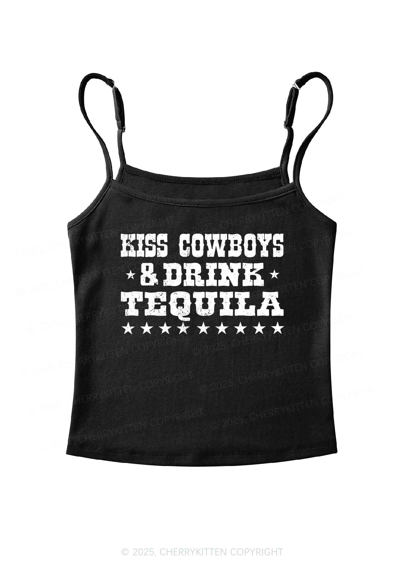 Kiss Cowboys Y2K Spaghetti Strap Cami Cherrykitten - Image 3