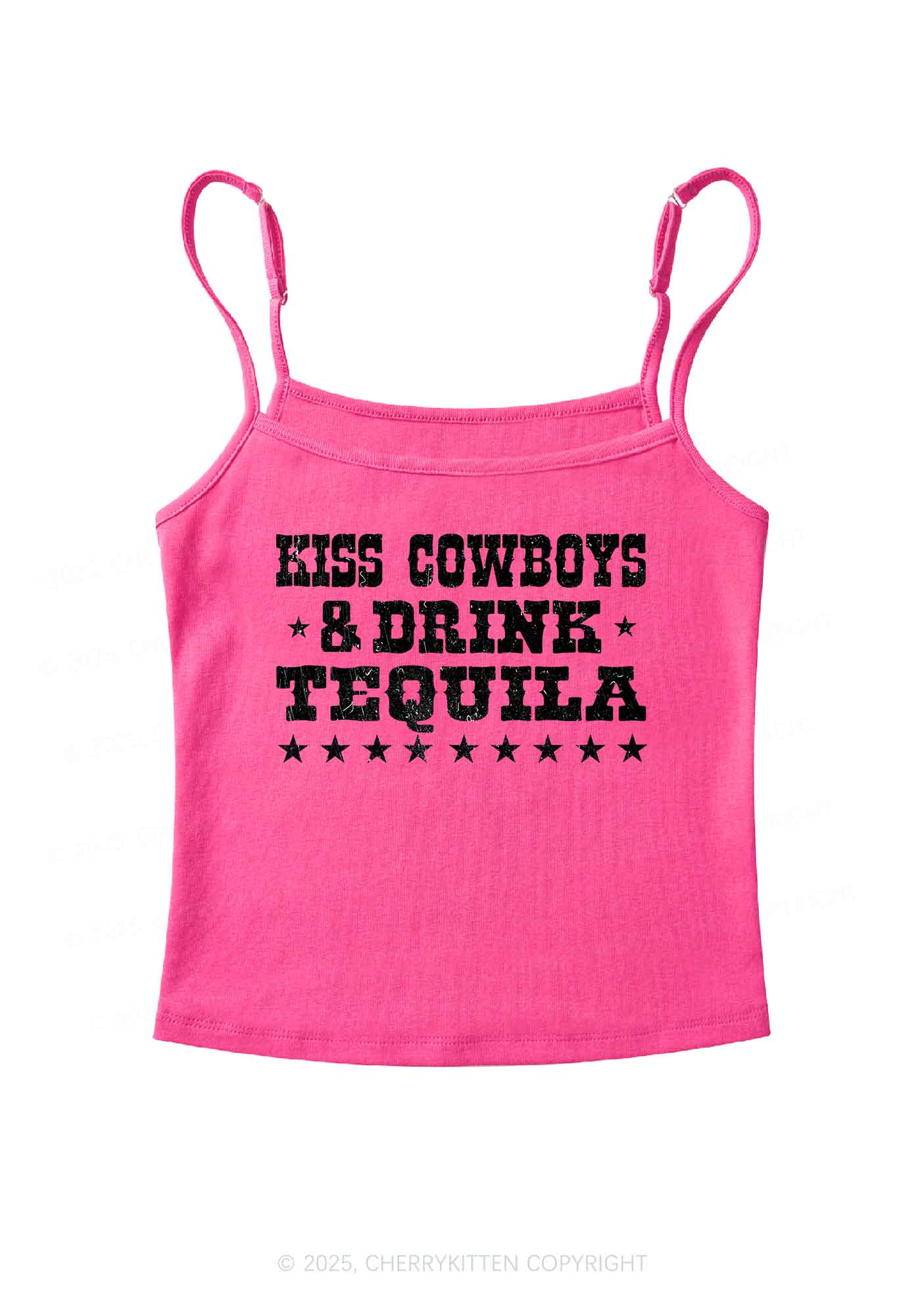 Kiss Cowboys Y2K Spaghetti Strap Cami Cherrykitten - Image 4