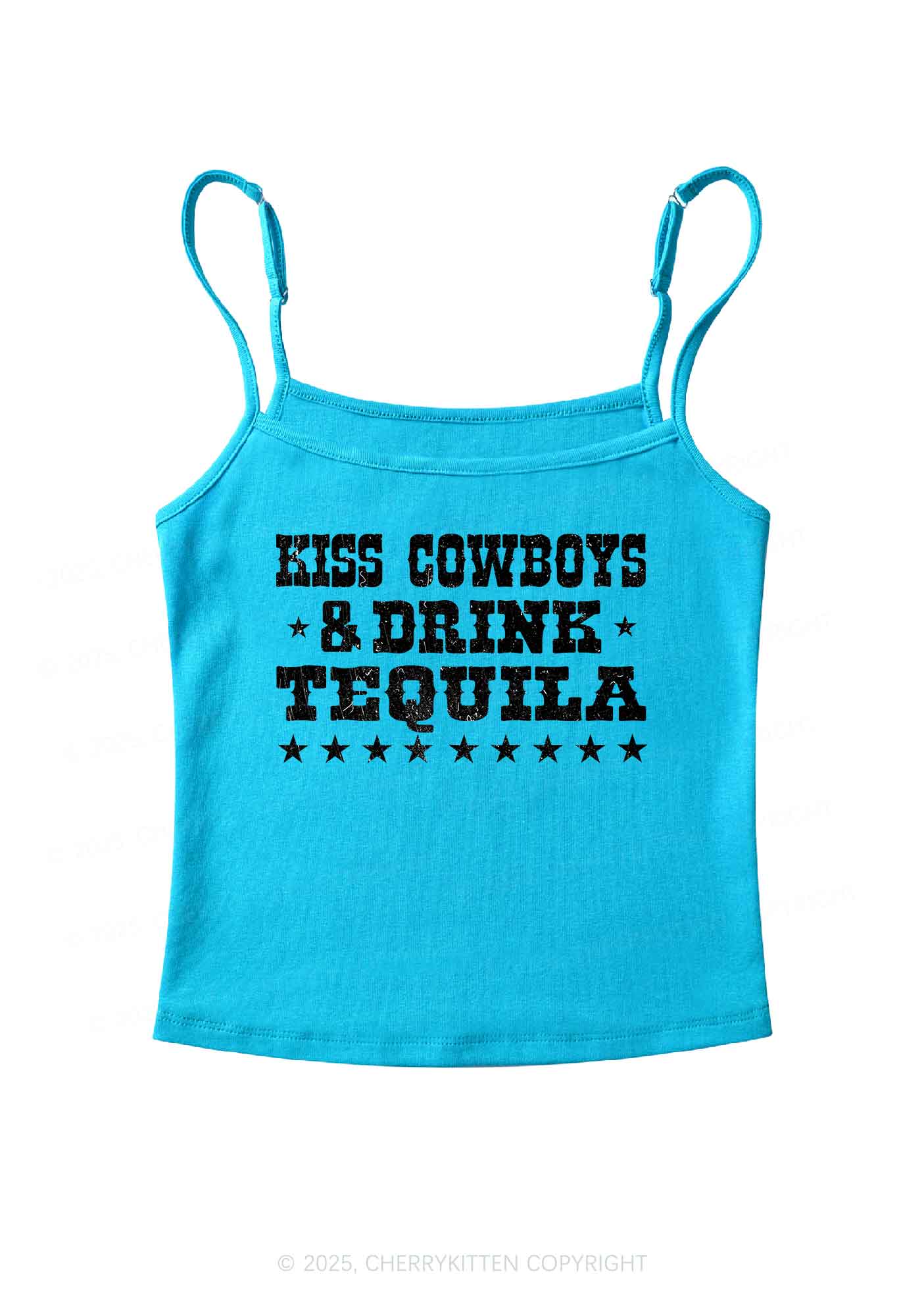 Kiss Cowboys Y2K Spaghetti Strap Cami Cherrykitten - Image 5