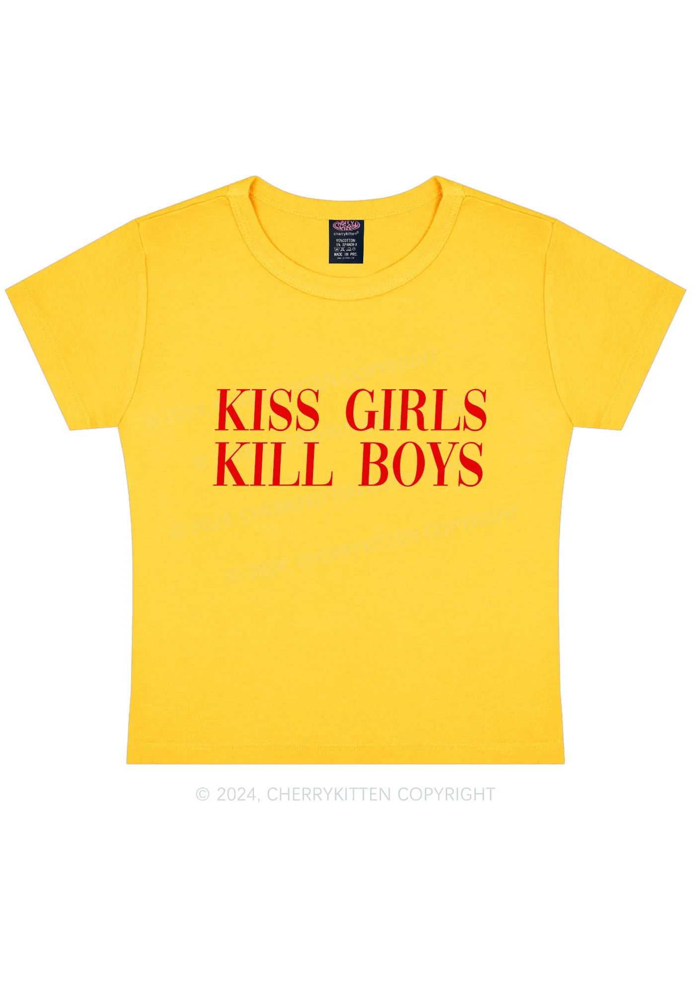 Kiss Girls Y2K Baby Tee Cherrykitten - Image 6