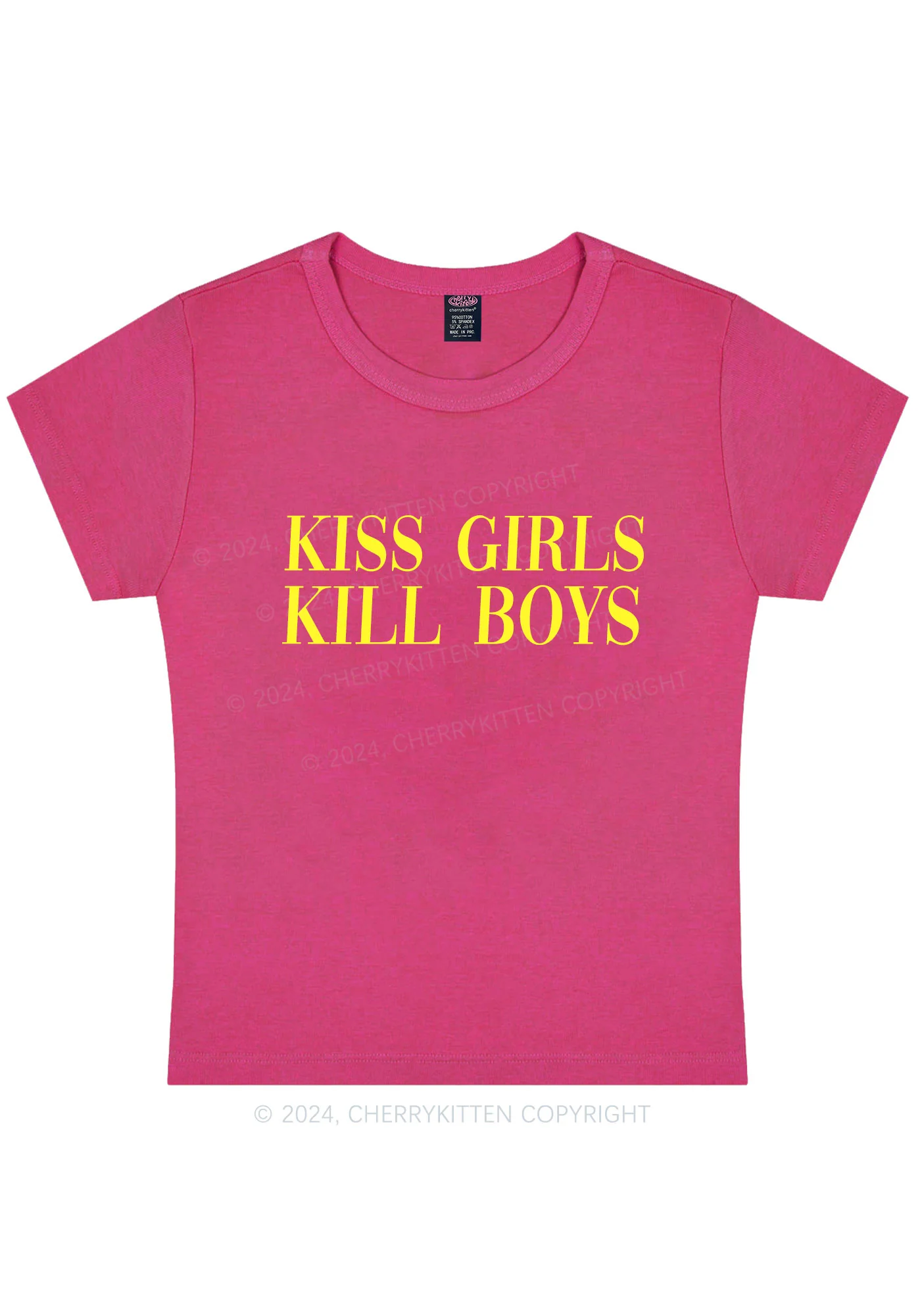 Kiss Girls Y2K Baby Tee Cherrykitten - Image 9